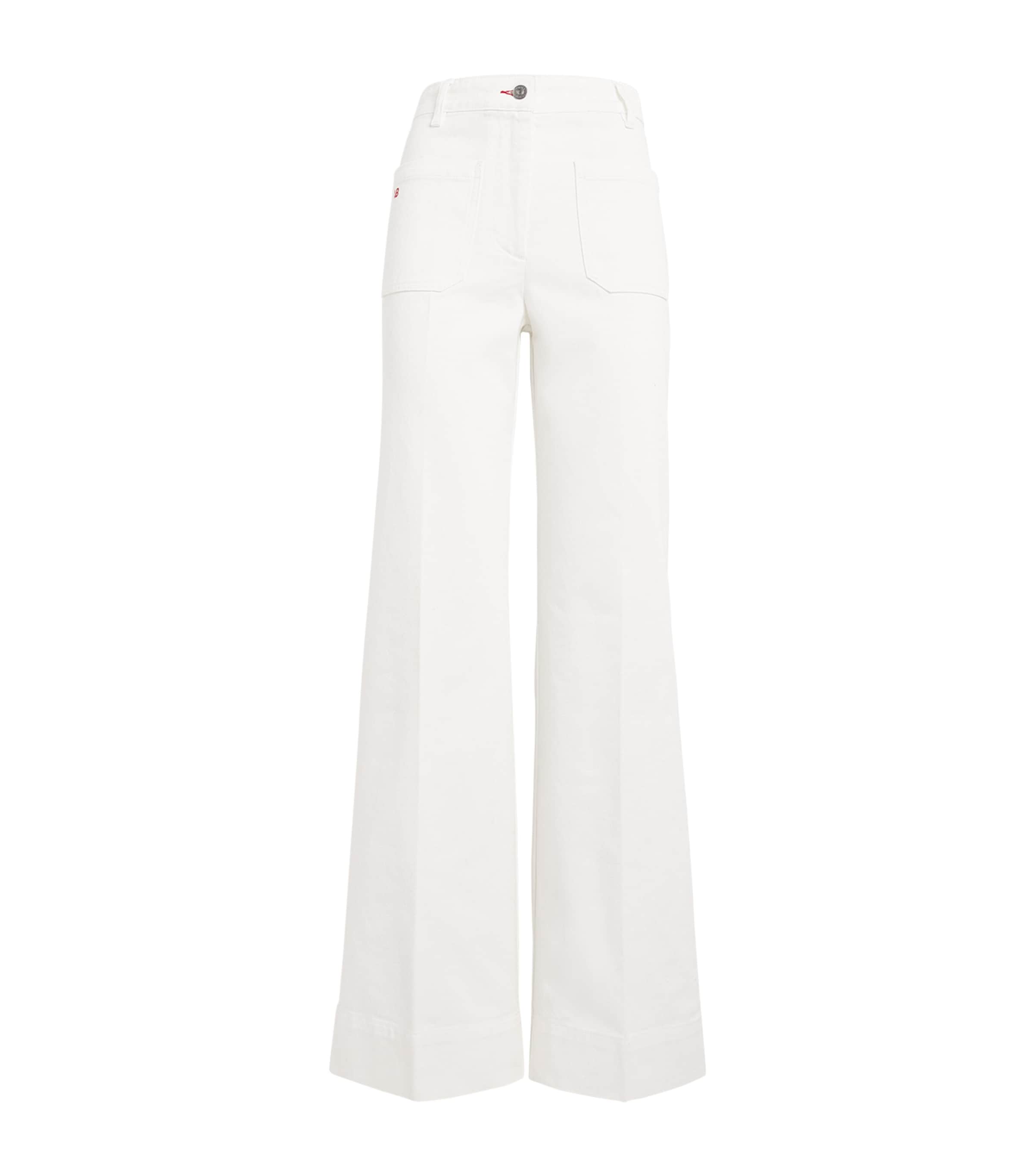 Victoria Beckham Alina High-Rise Straight Jeans White