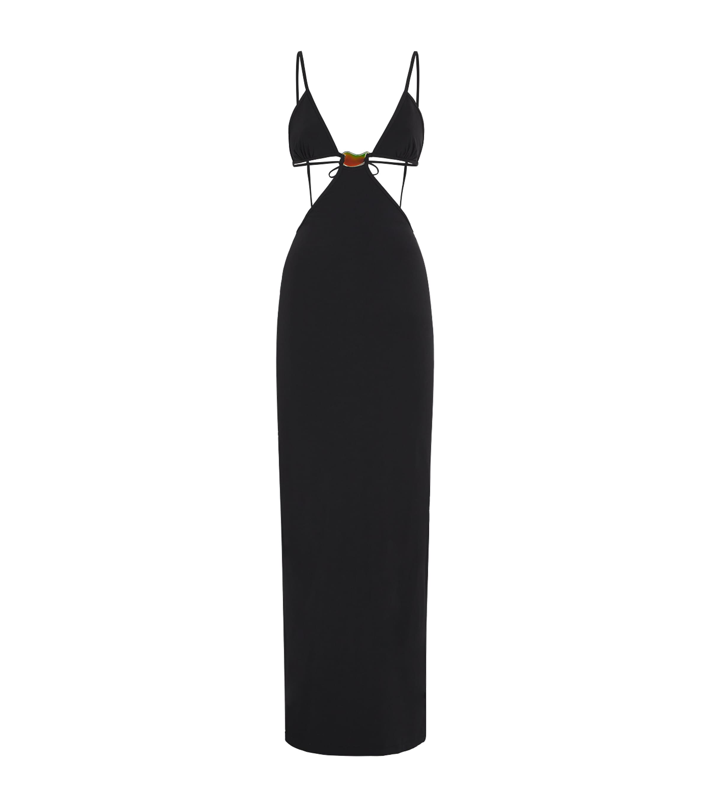 Christopher Esber Cut-Out Moodstone Maxi Dress Black
