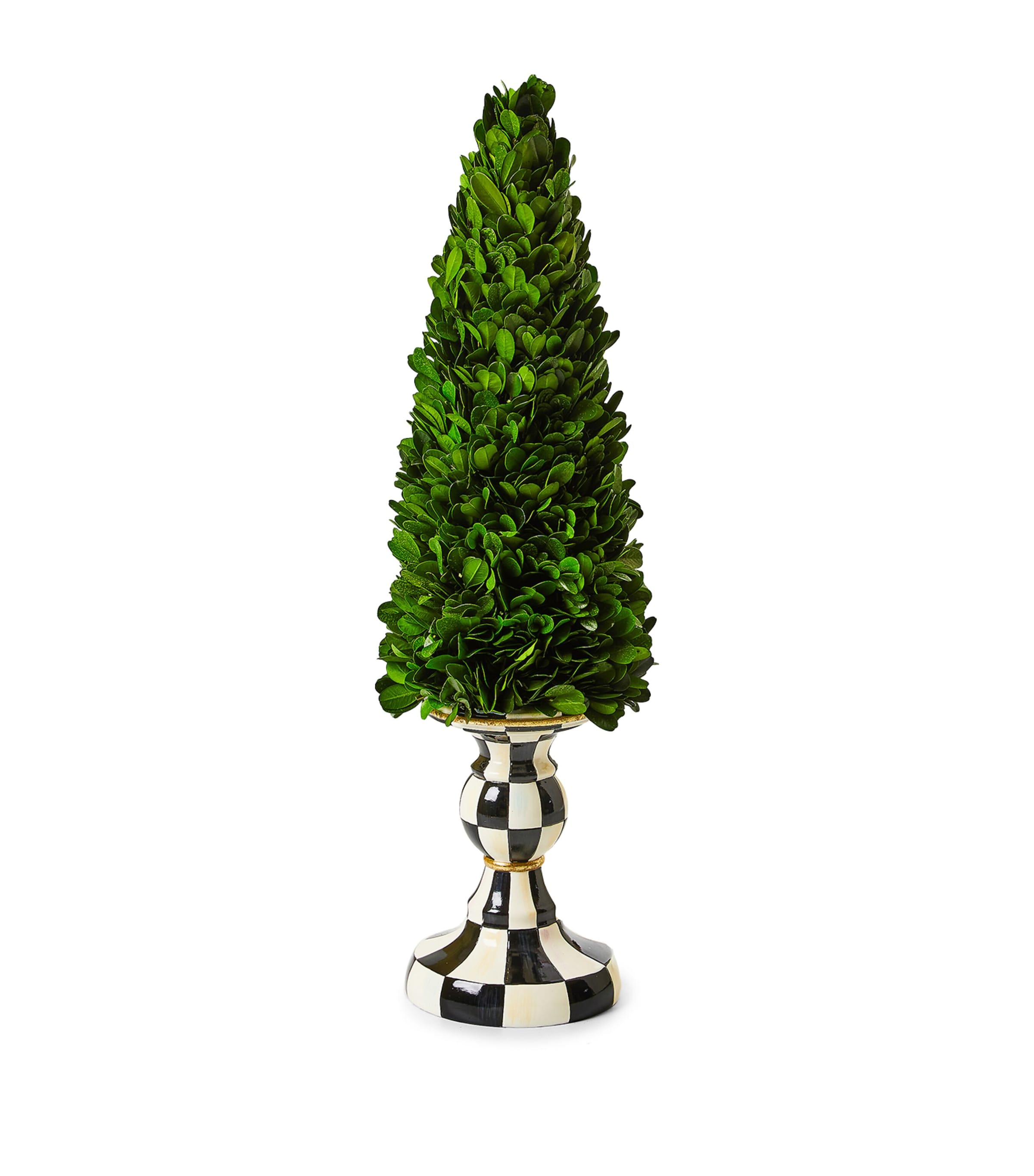 MacKenzie-Childs Courtly Check Boxwood Tree Black