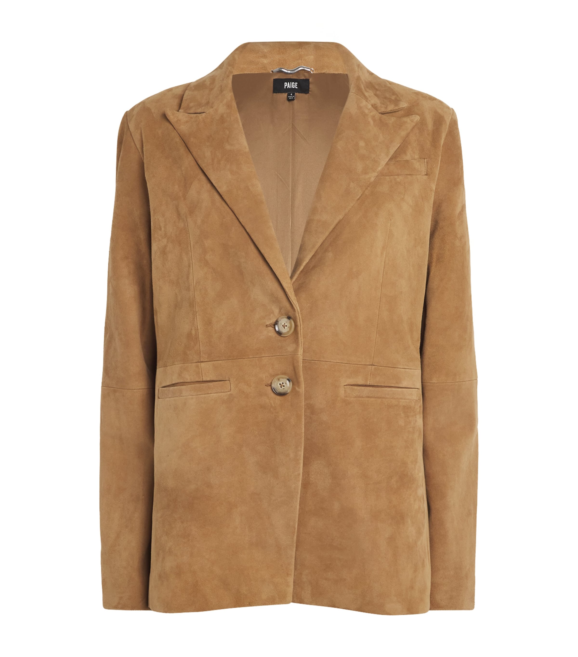 PAIGE Suede Charli Blazer Tobacco