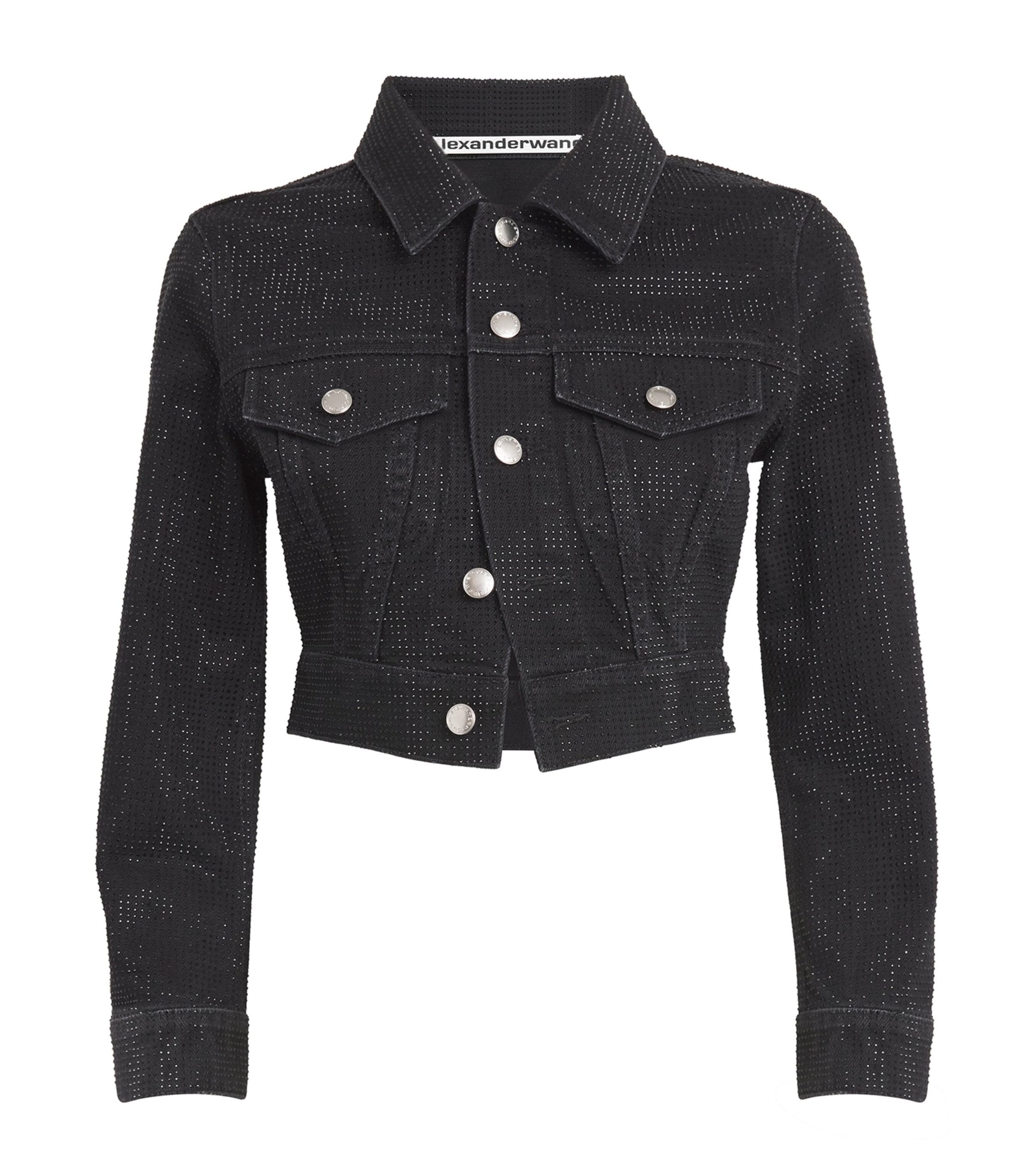 Alexander Wang Shrunken Denim Jacket Black
