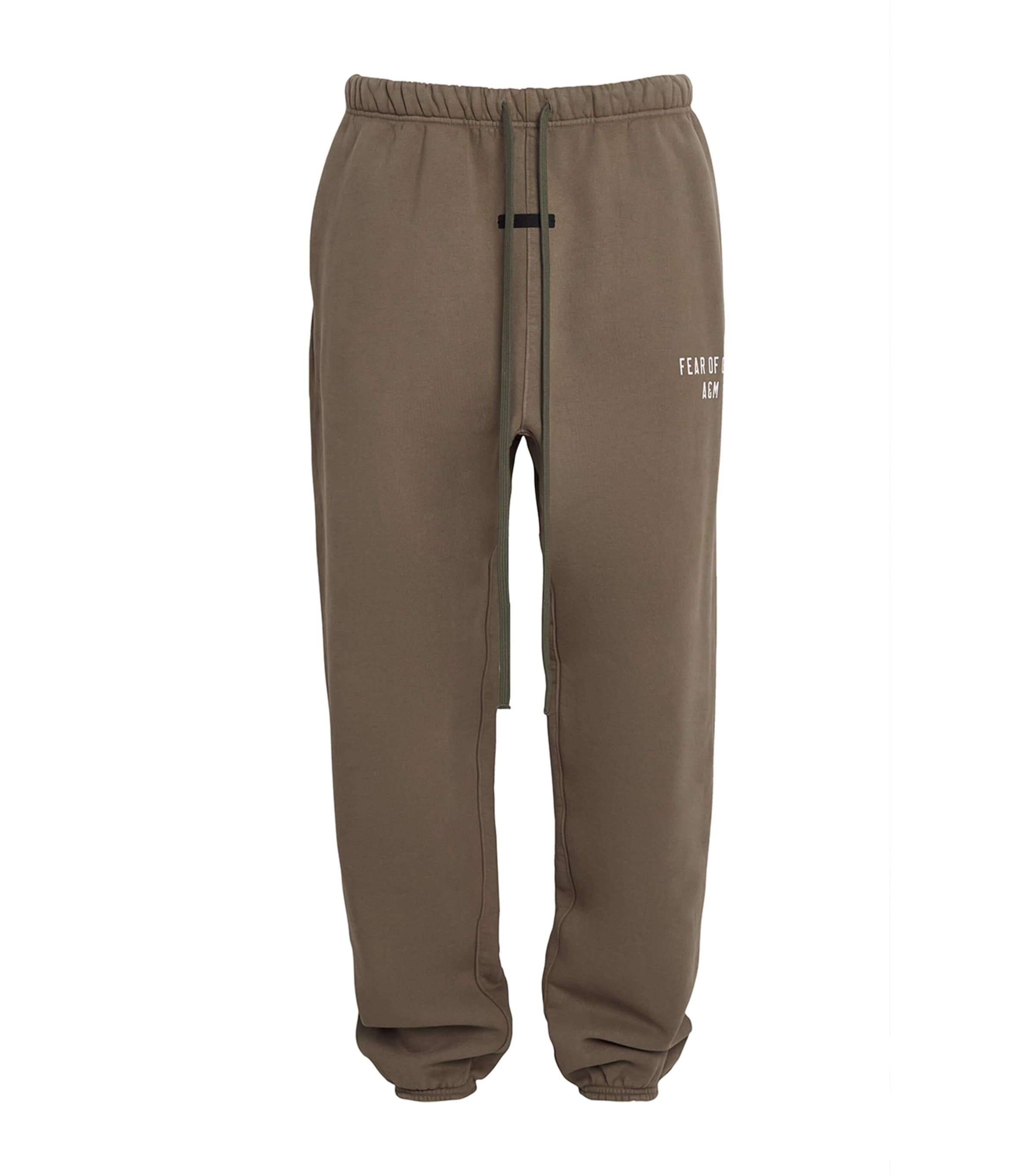 FEAR OF GOD ESSENTIALS Cotton-Blend Logo Sweatpants Military