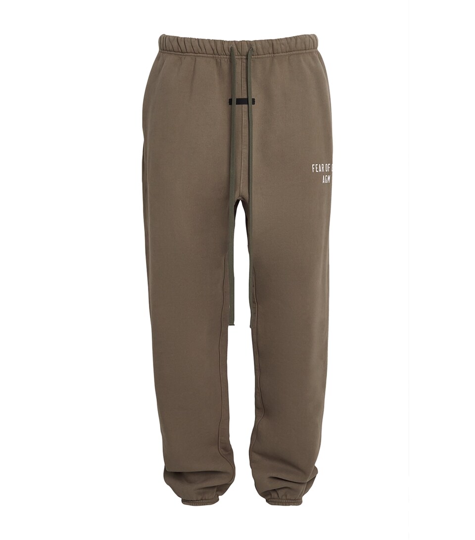 FEAR OF GOD ESSENTIALS Cotton-Blend Logo Sweatpants Military