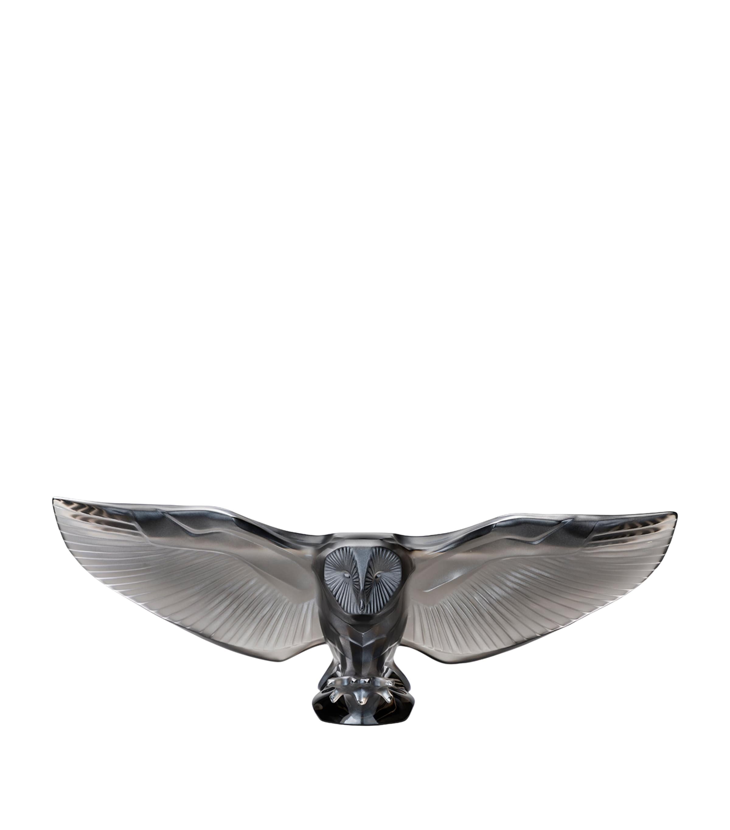 Lalique Barn Owl Sculpture Bronze