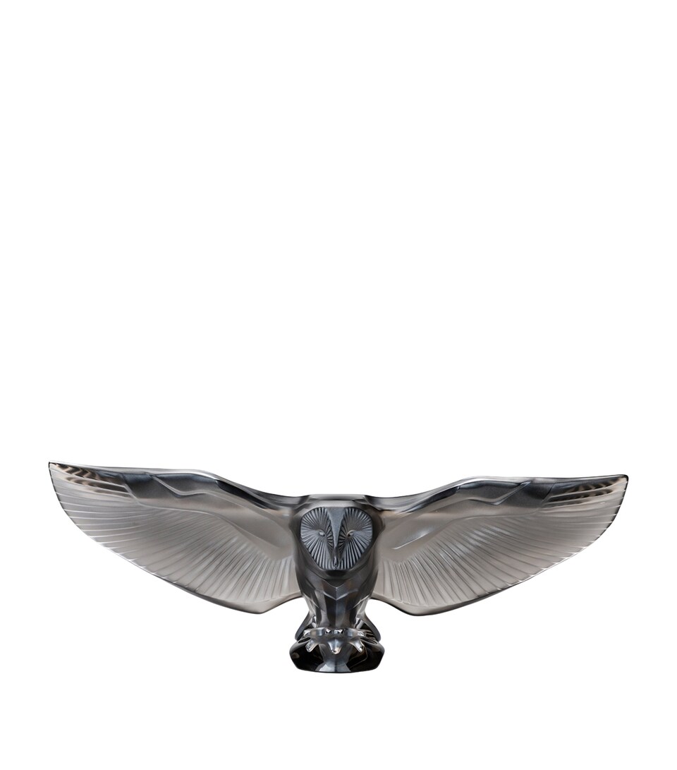 Lalique Barn Owl Sculpture Bronze