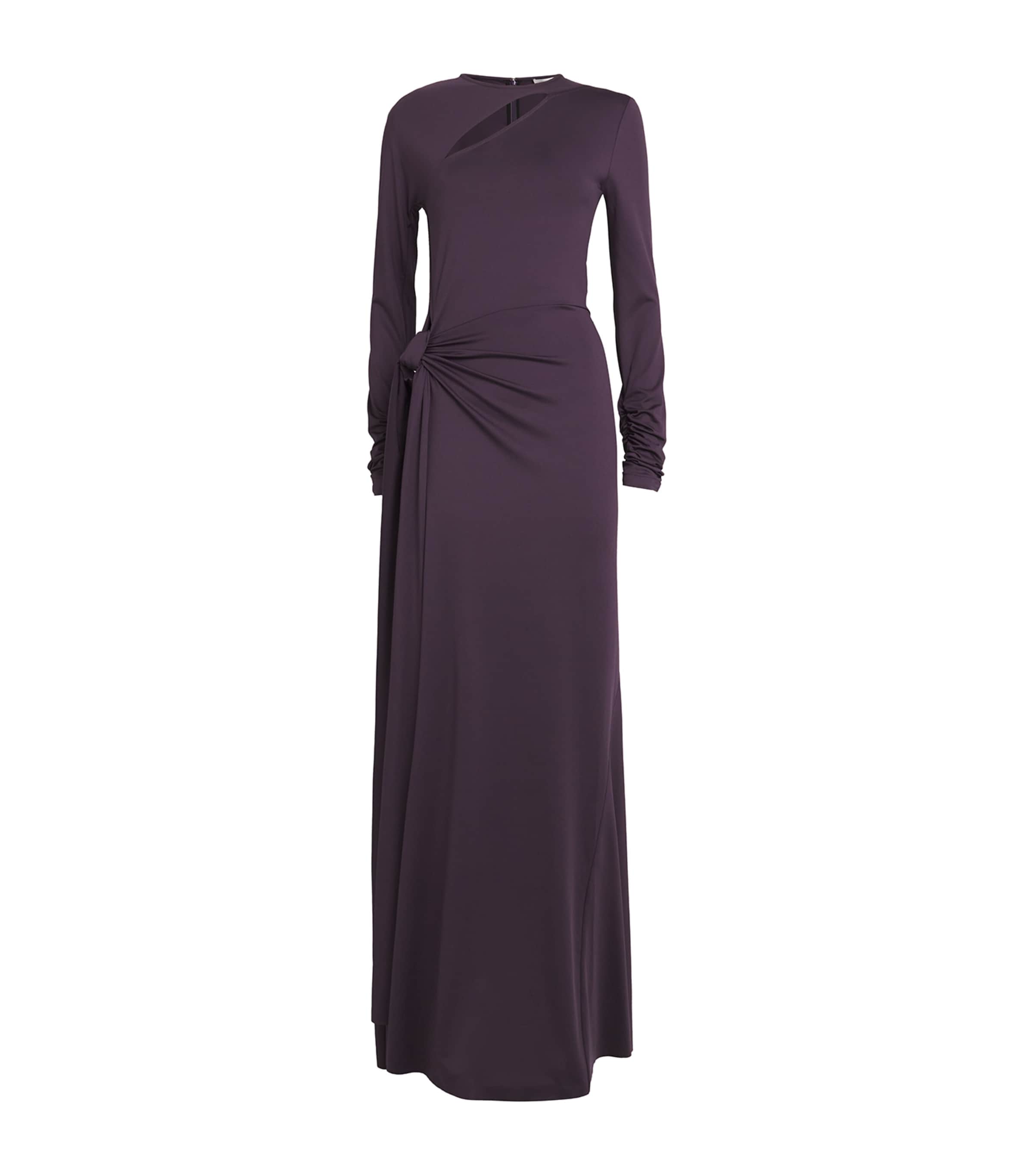 Victoria Beckham Tie-Front Cut-Out Gown