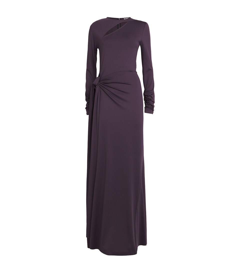 Victoria Beckham Tie-Front Cut-Out Gown