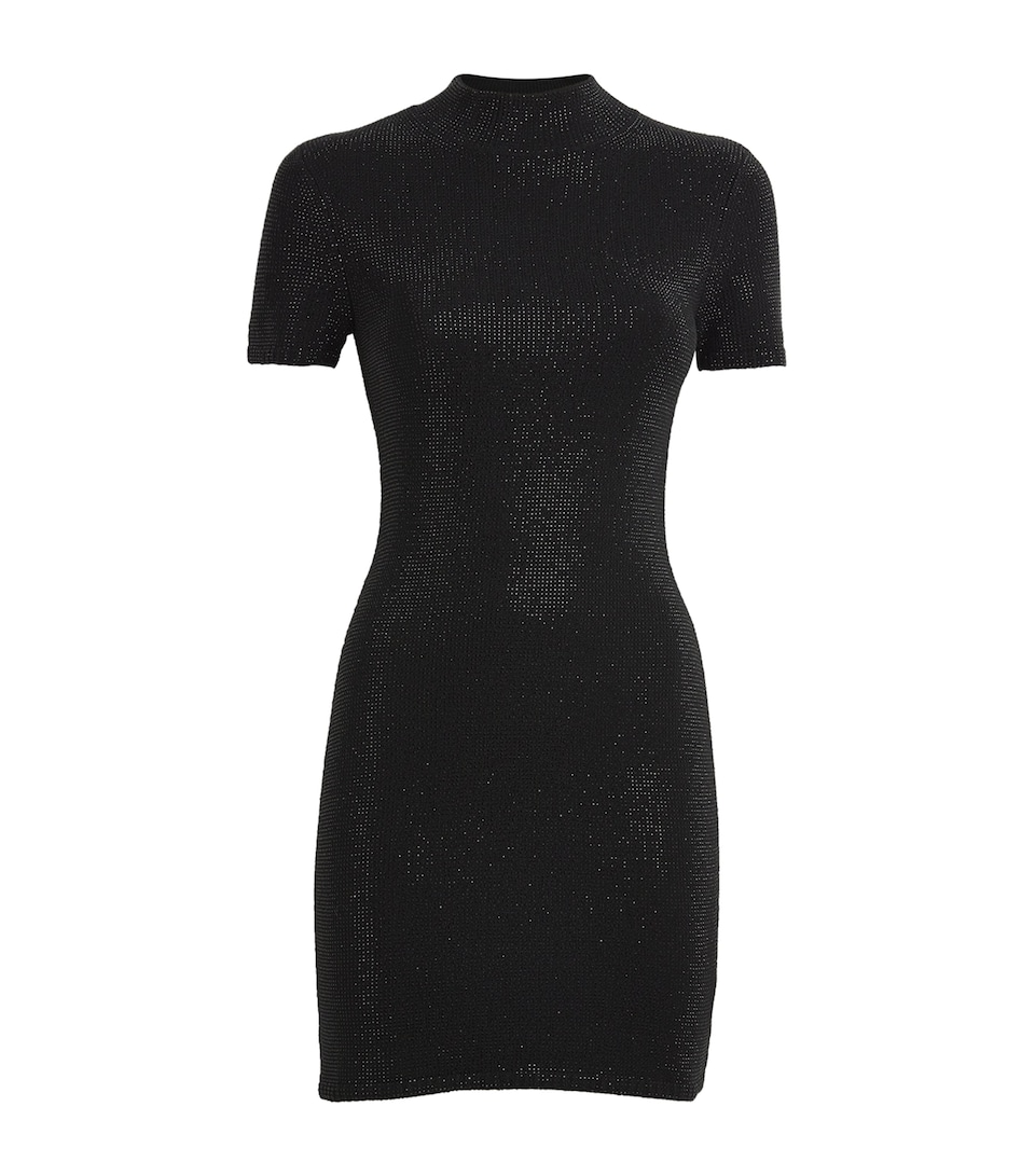 Alexander Wang Wool-Blend Crystal Mini Dress