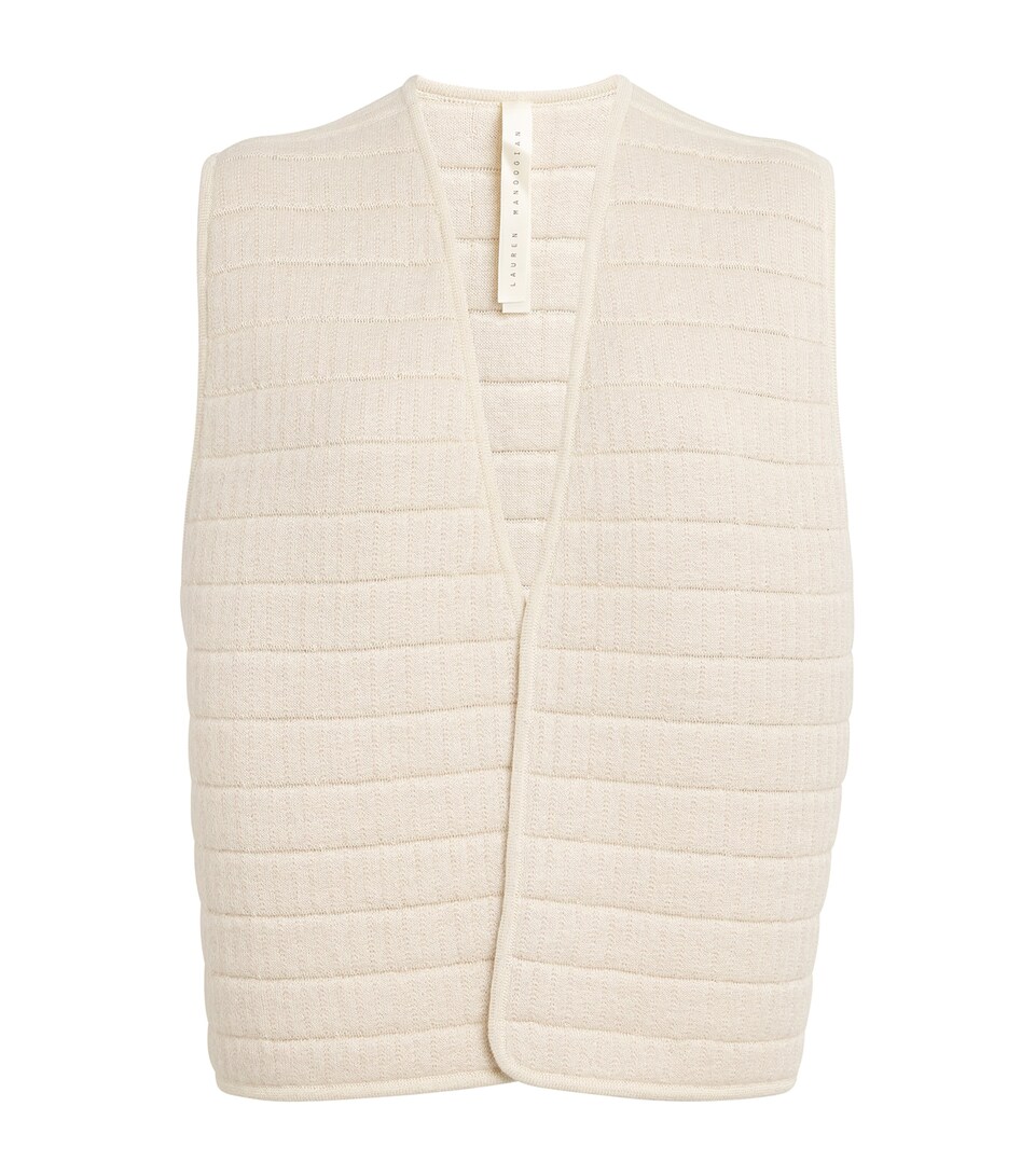 Lauren Manoogian Alpaca-Blend Knit Gilet Raw White