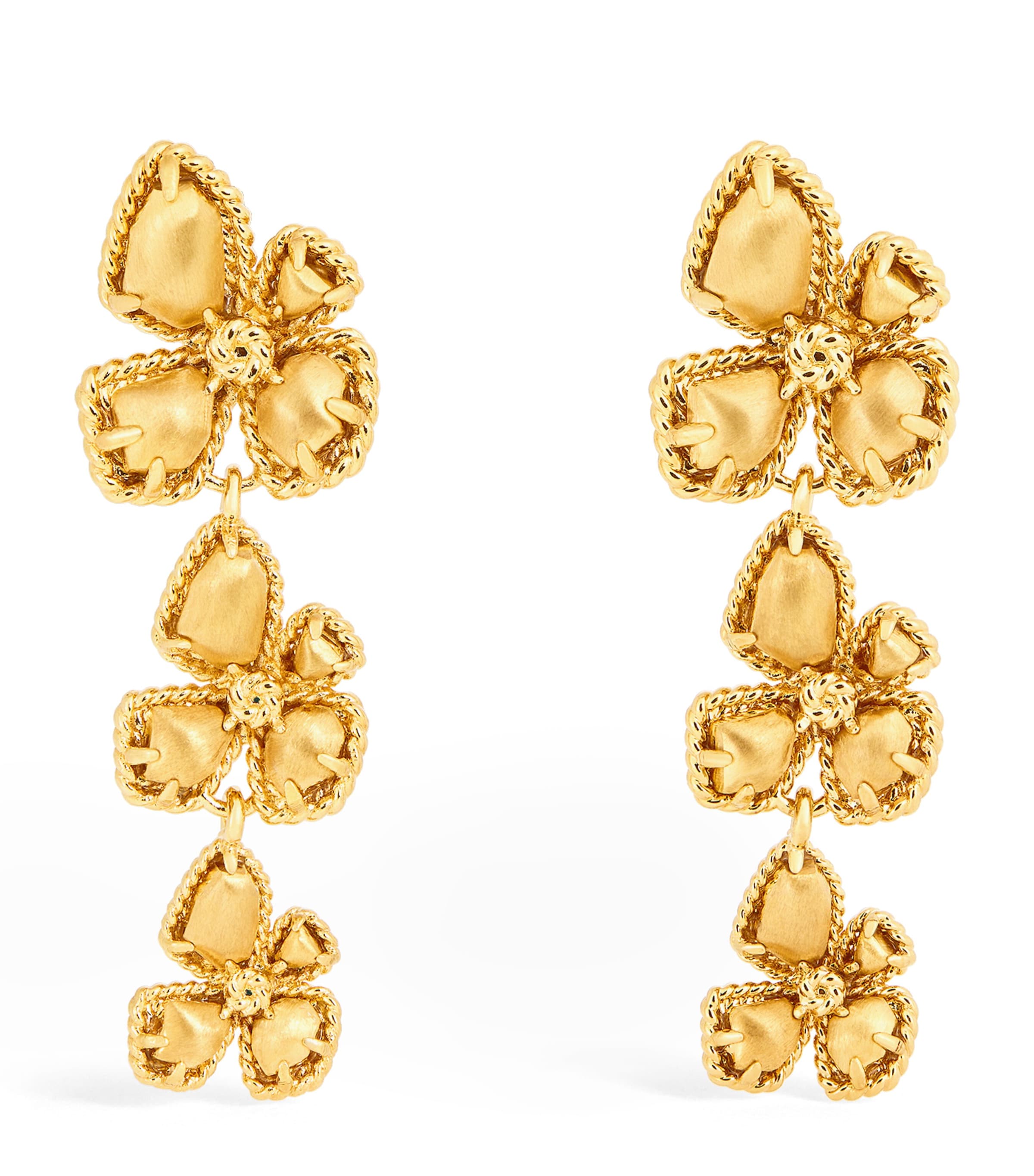 Zimmermann Gold-Plated Bloom Dangle Earrings Gold
