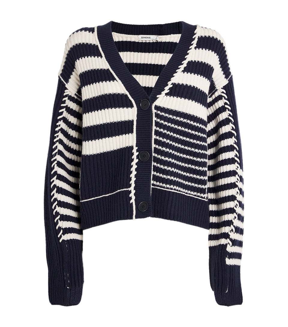Polo Ralph Lauren Wool-Cashmere Striped Cardigan