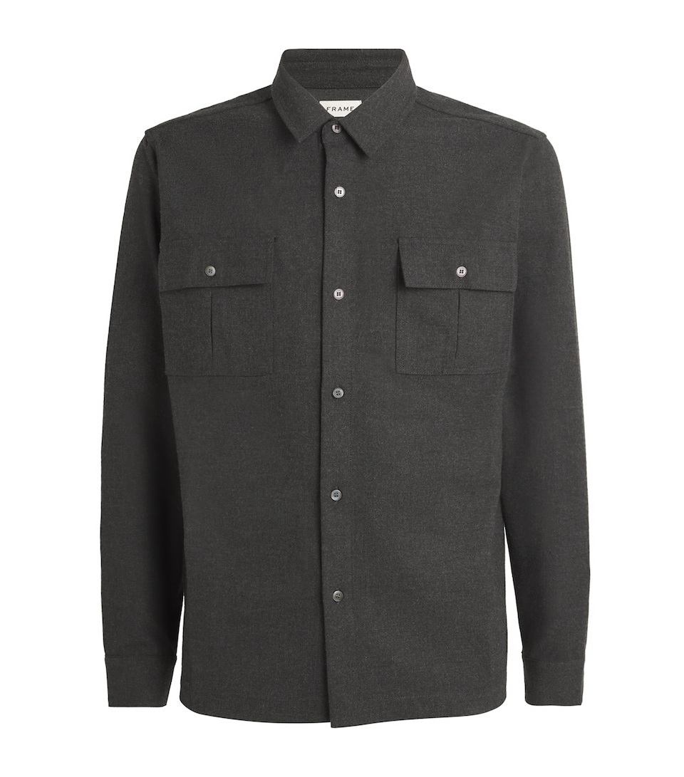 FRAME Long-Sleeve Shirt Grey Melange
