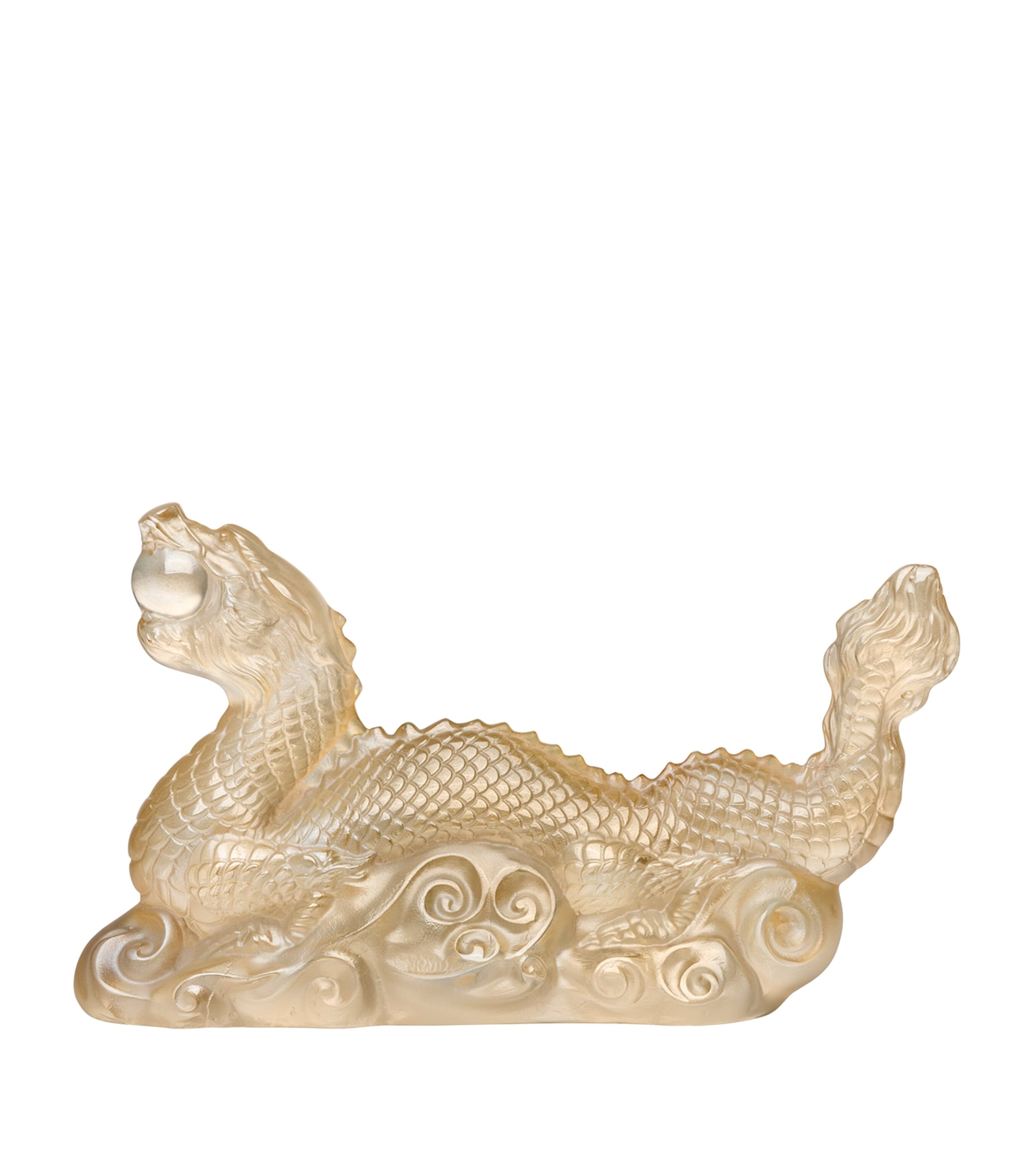 Lalique Tianlong Dragon Sculpture Luster