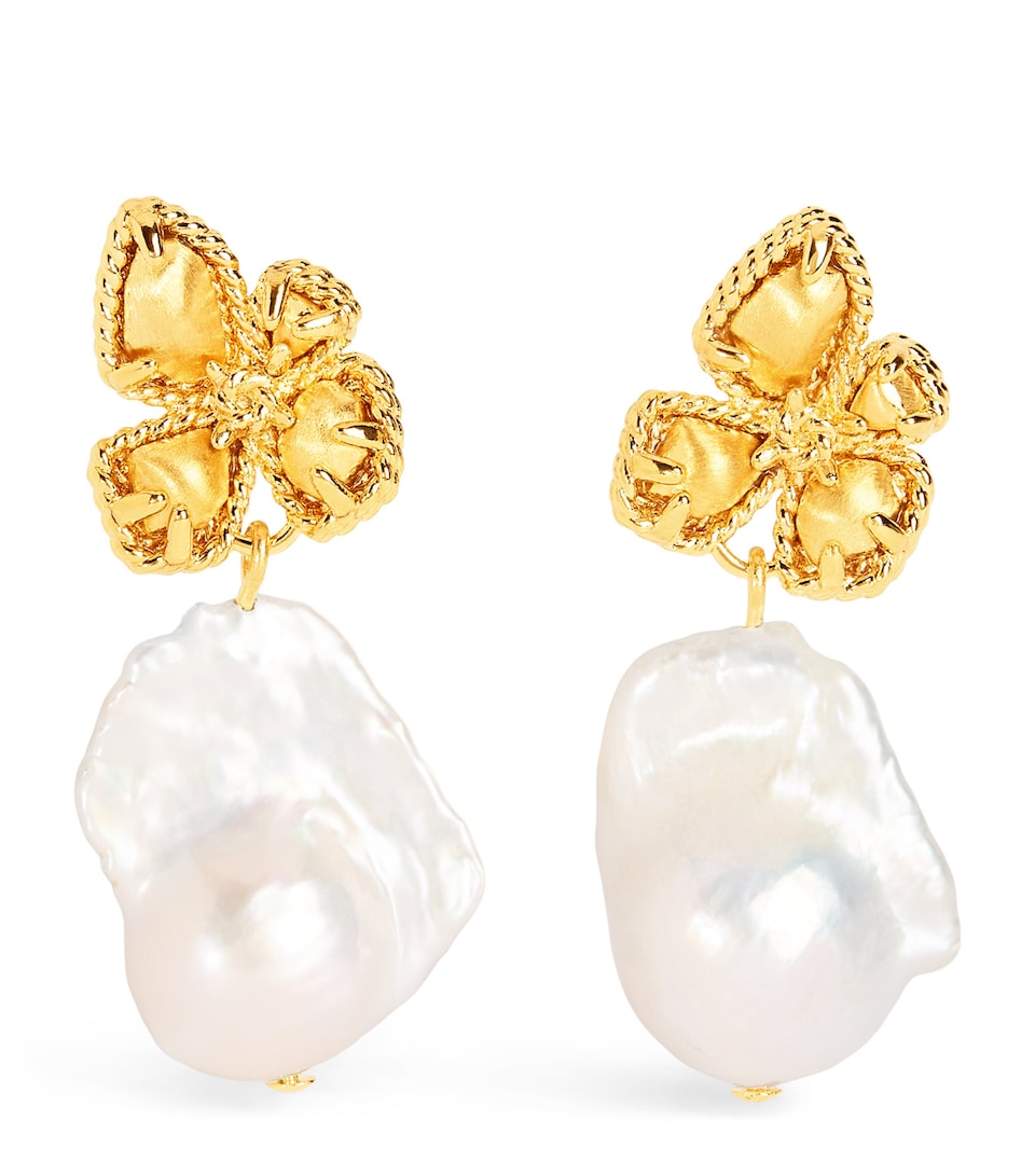 Zimmermann Pearl Bloom Earrings Gold/pearl