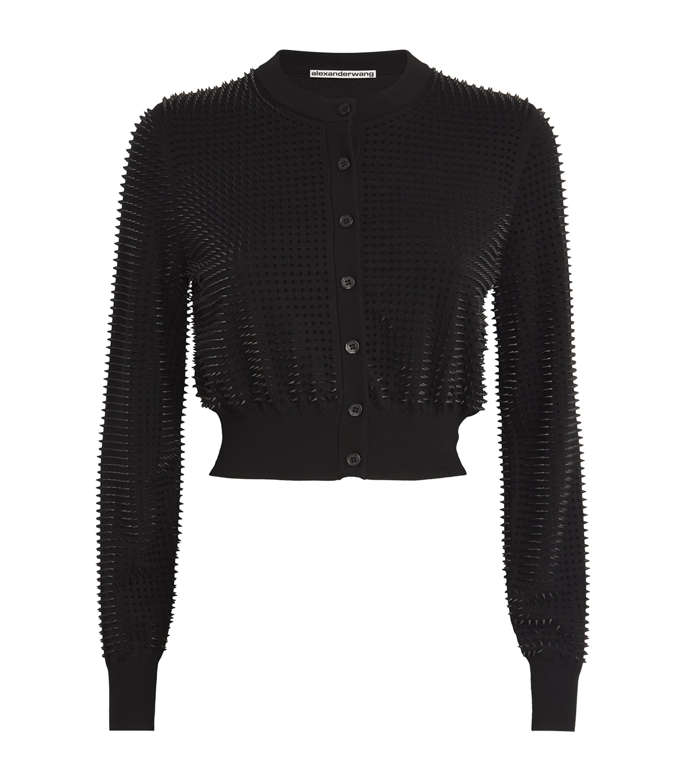 LOEWE Cropped Spike Cardigan White/red