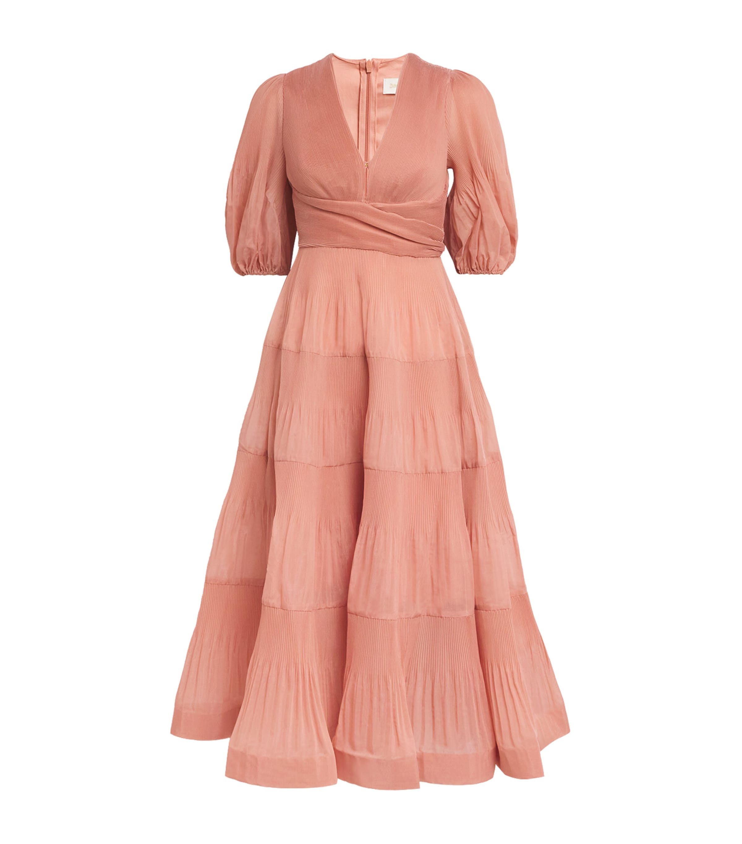 Zimmermann Pleated Midi Dress Liplipstick
