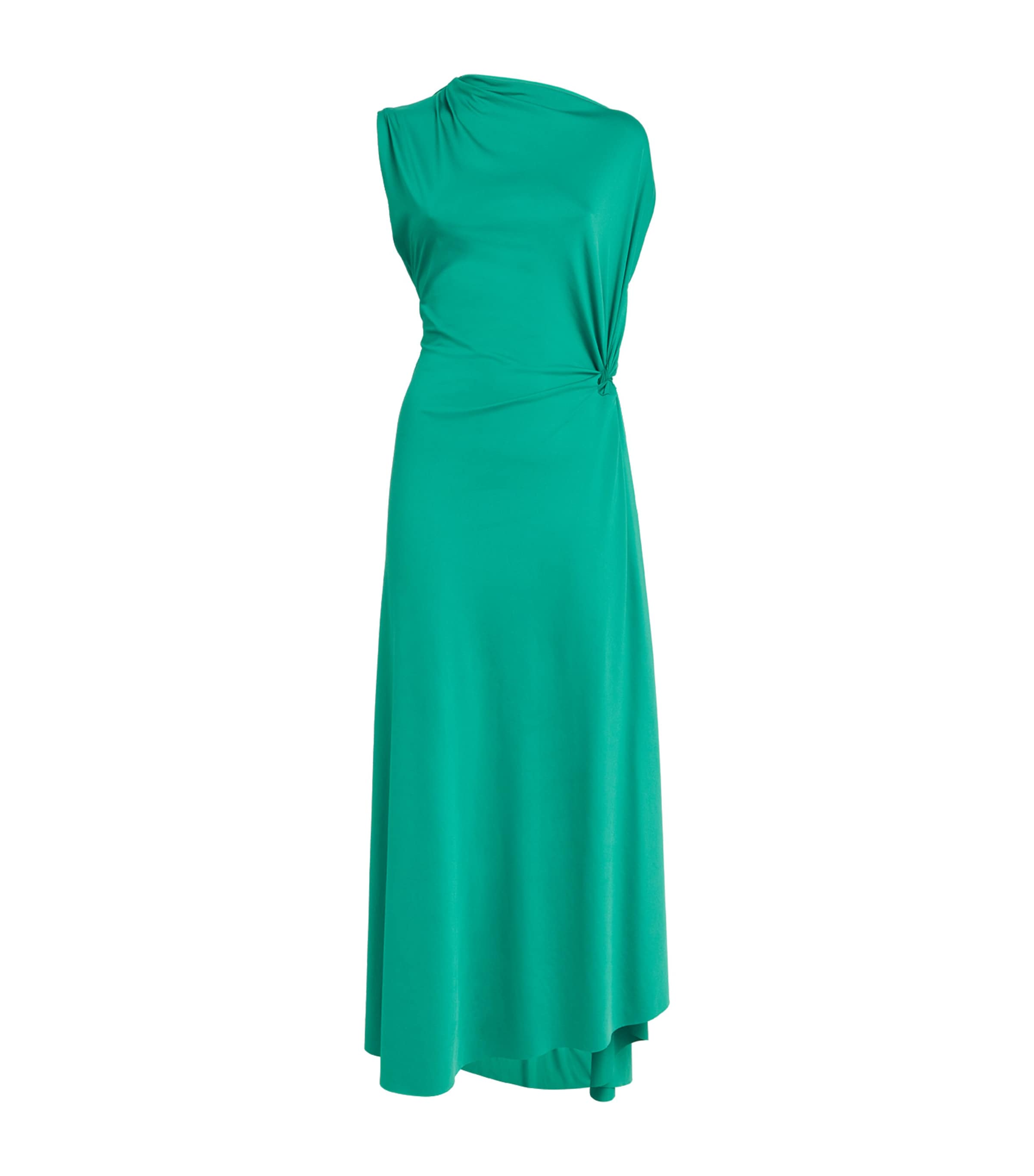 Victoria Beckham Asymmetric Draped Midi Dress