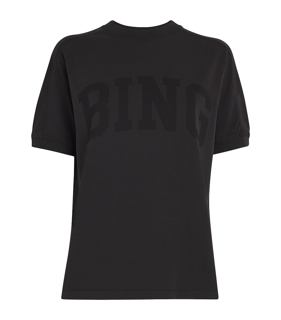 ANINE BING Cotton Jaylin Logo T-Shirt Dark Burgundy
