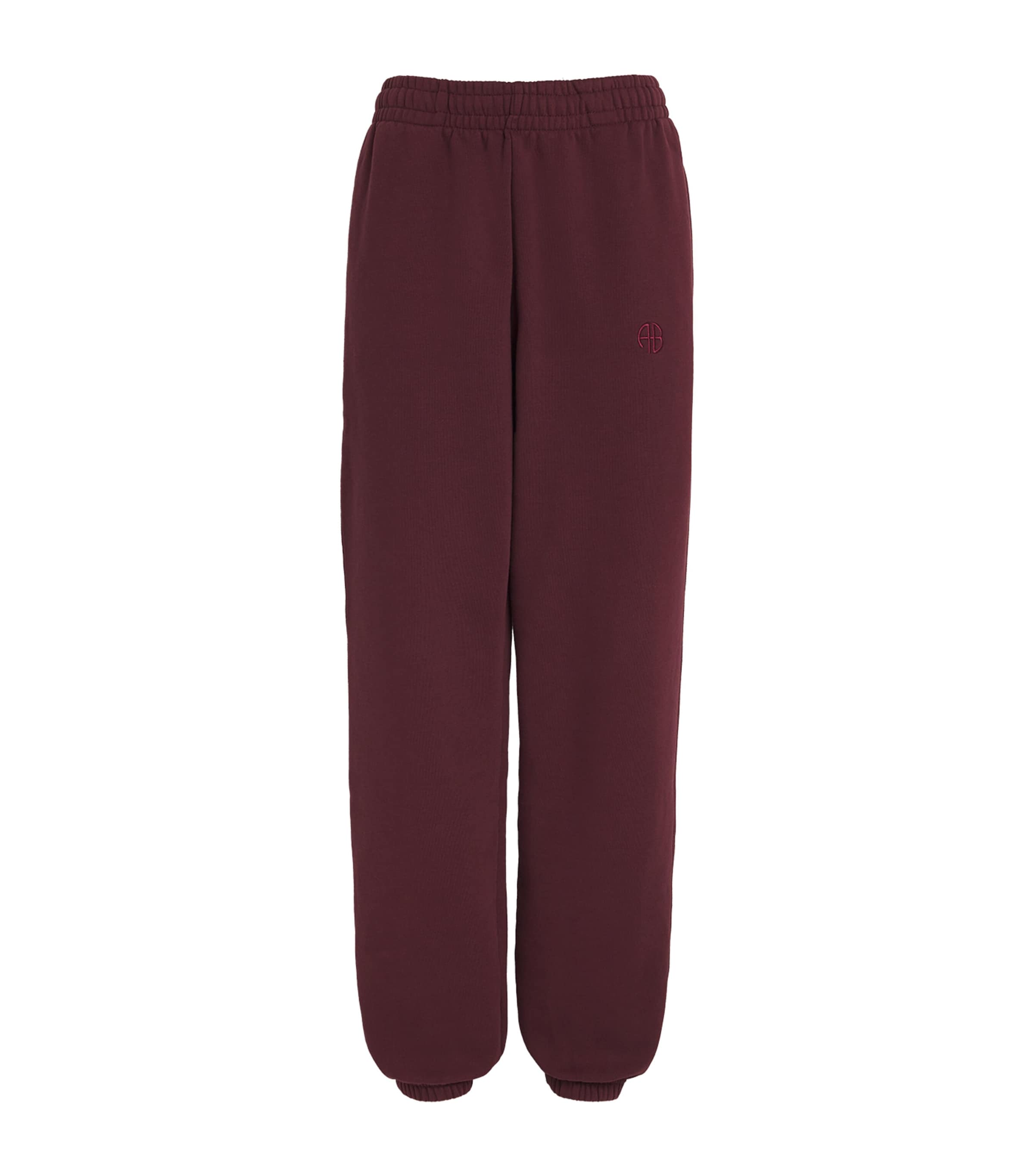 ANINE BING Fleece Karter Sweatpants Dark Burgundy