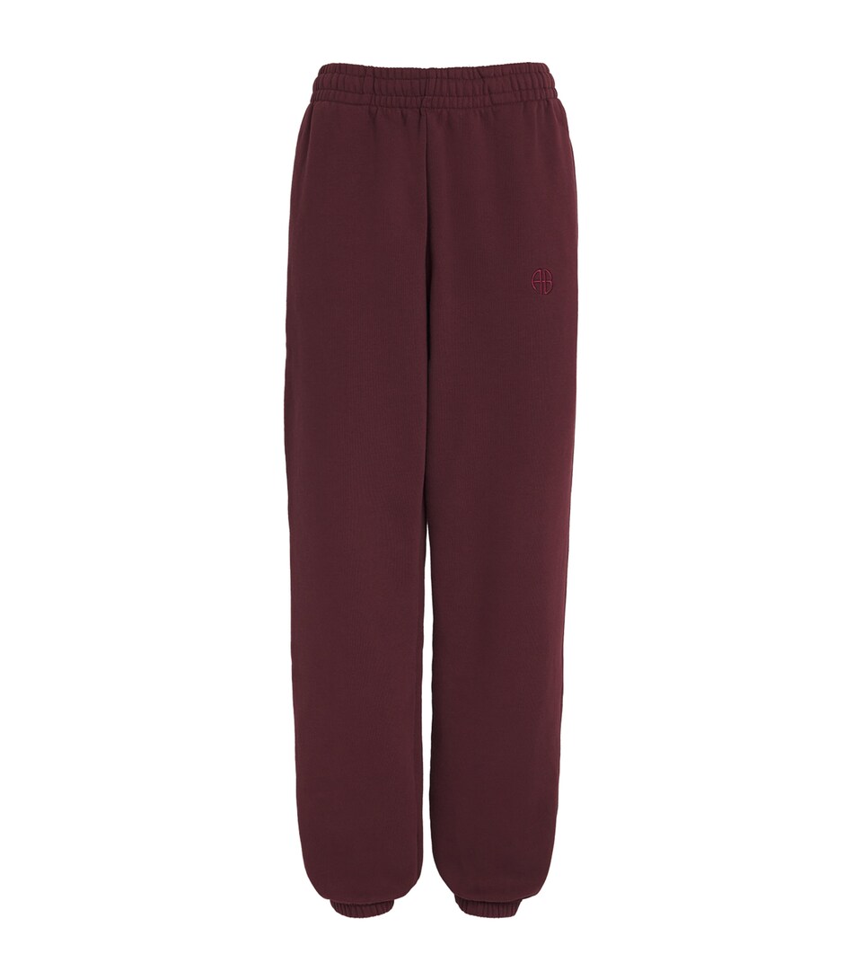 ANINE BING Fleece Karter Sweatpants Dark Burgundy