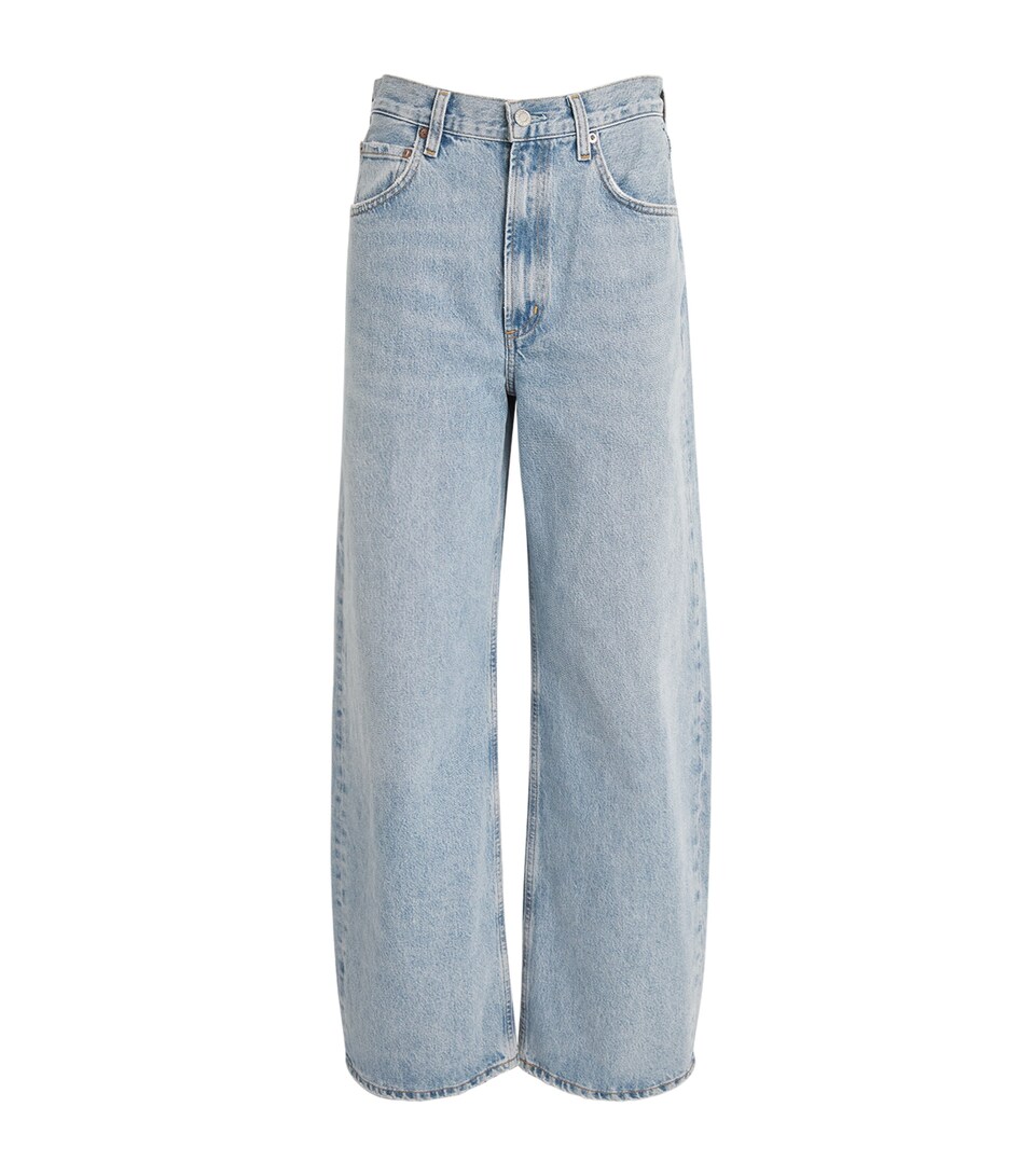 AGOLDE Low Curve Wide-Leg Jeans Force (marbled Ind)