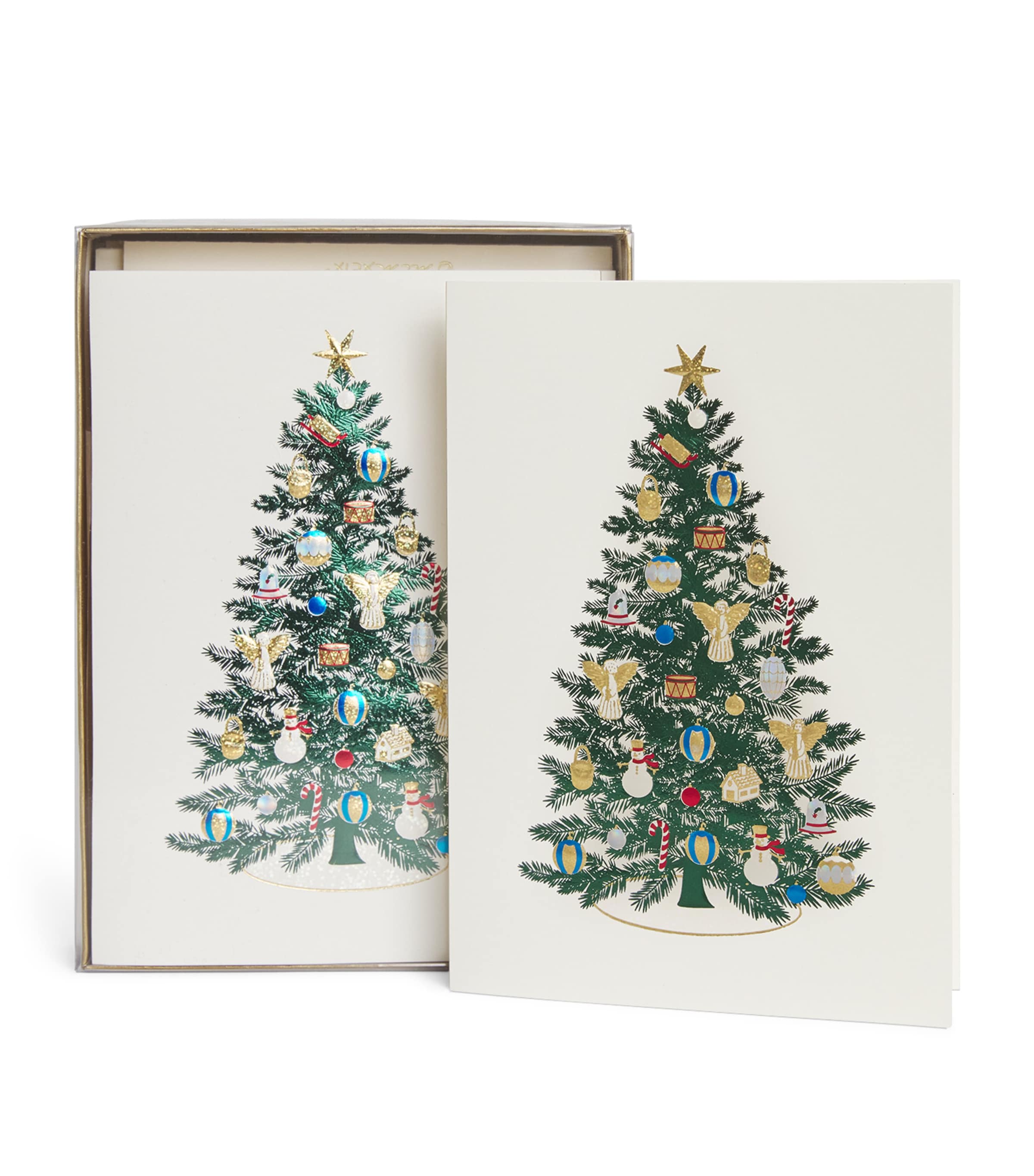 Paula Skene Christmas Tree Christmas Cards (Set of 8) Green