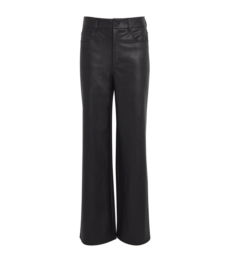 PAIGE Faux Leather Sasha Trousers Black