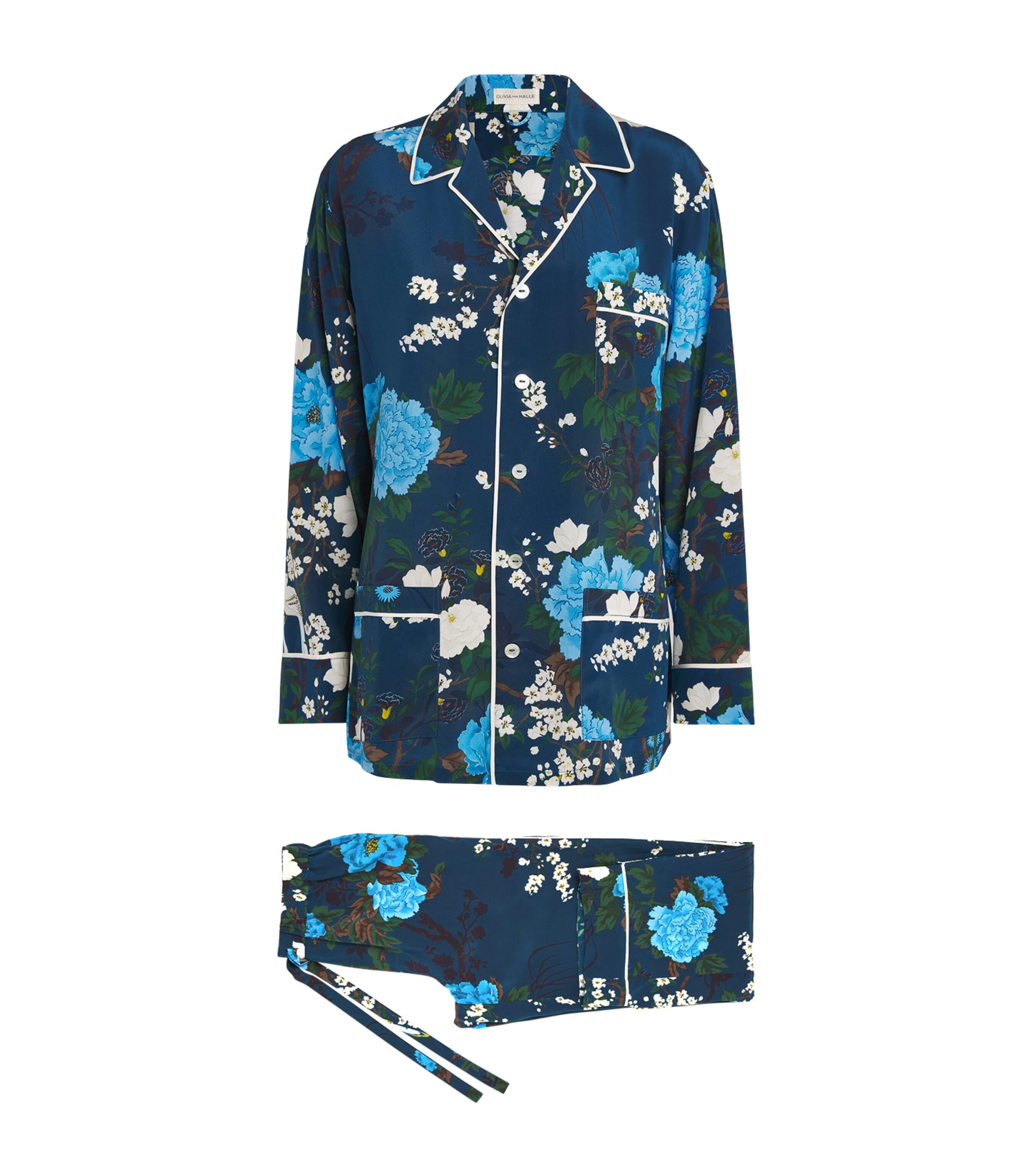 Olivia von Halle Silk Floral Print Yves Pyjama Set Tibatant