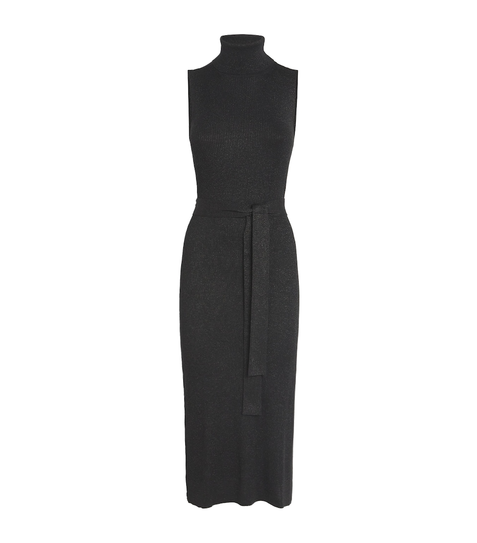 PAIGE Zoelle Midi Dress Black Sparkle