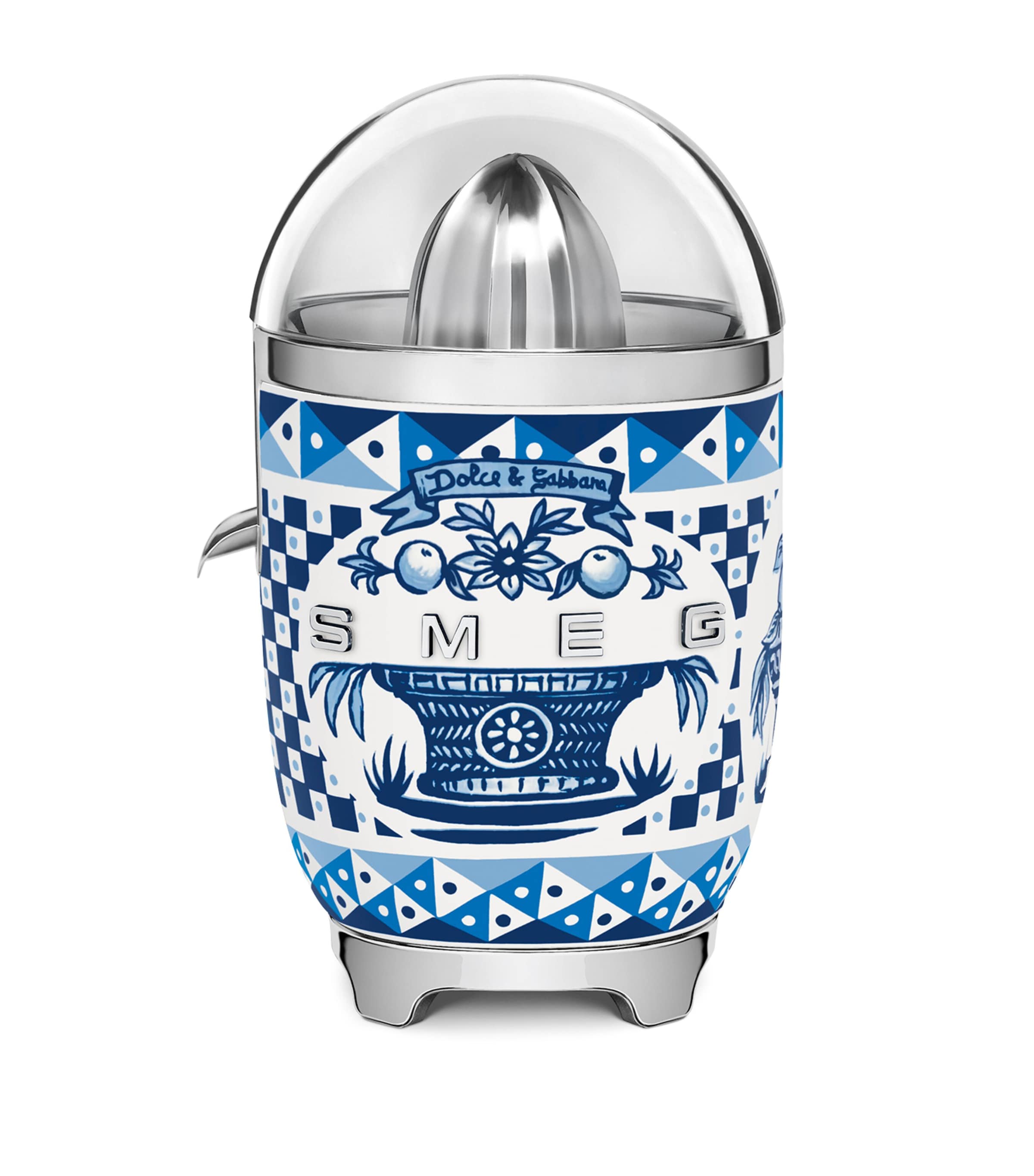 Smeg x Dolce & Gabbana Blu Mediterraneo Citrus Juicer White & Blue