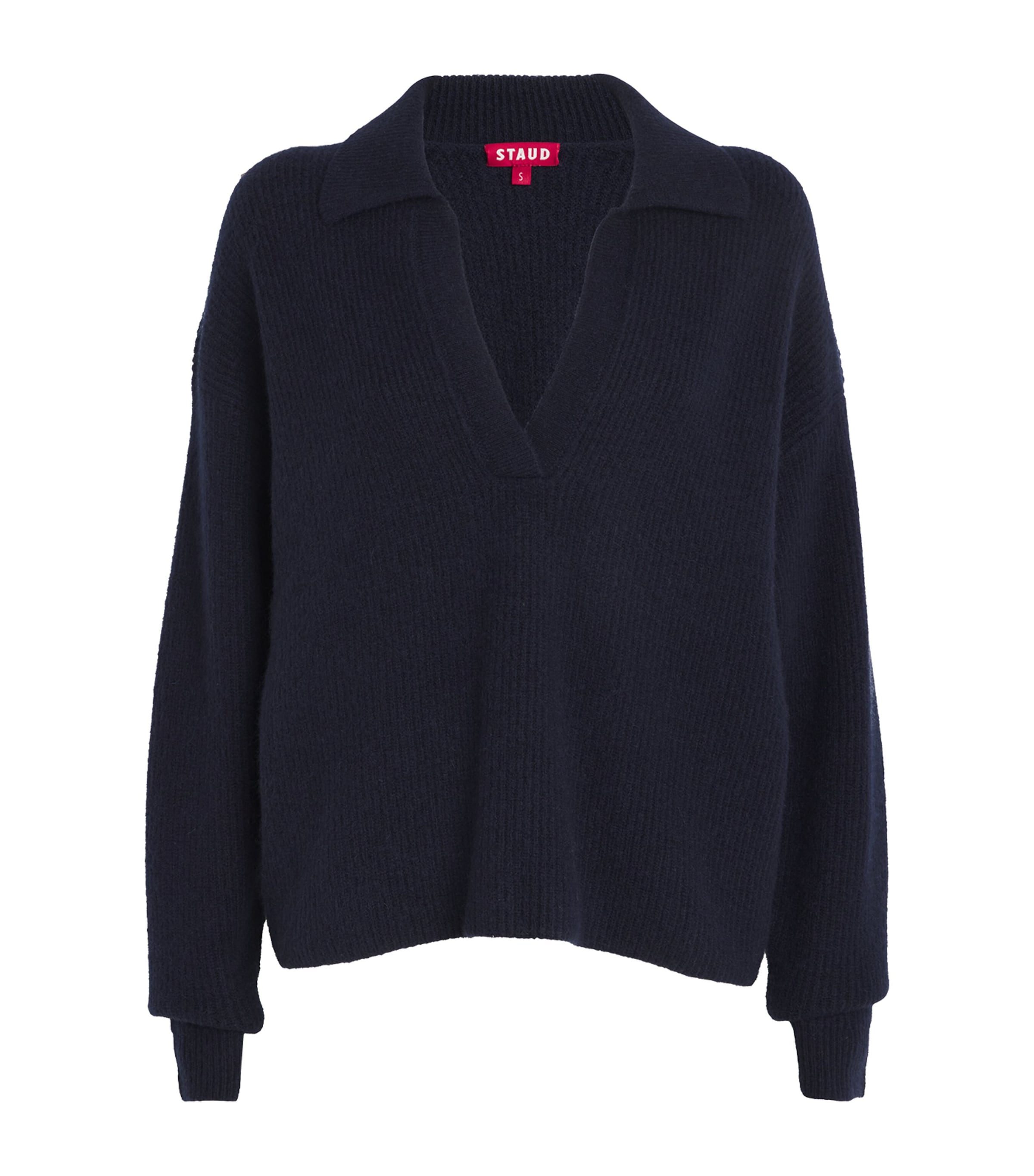 STAUD Ruston V-Neck Sweater Navy