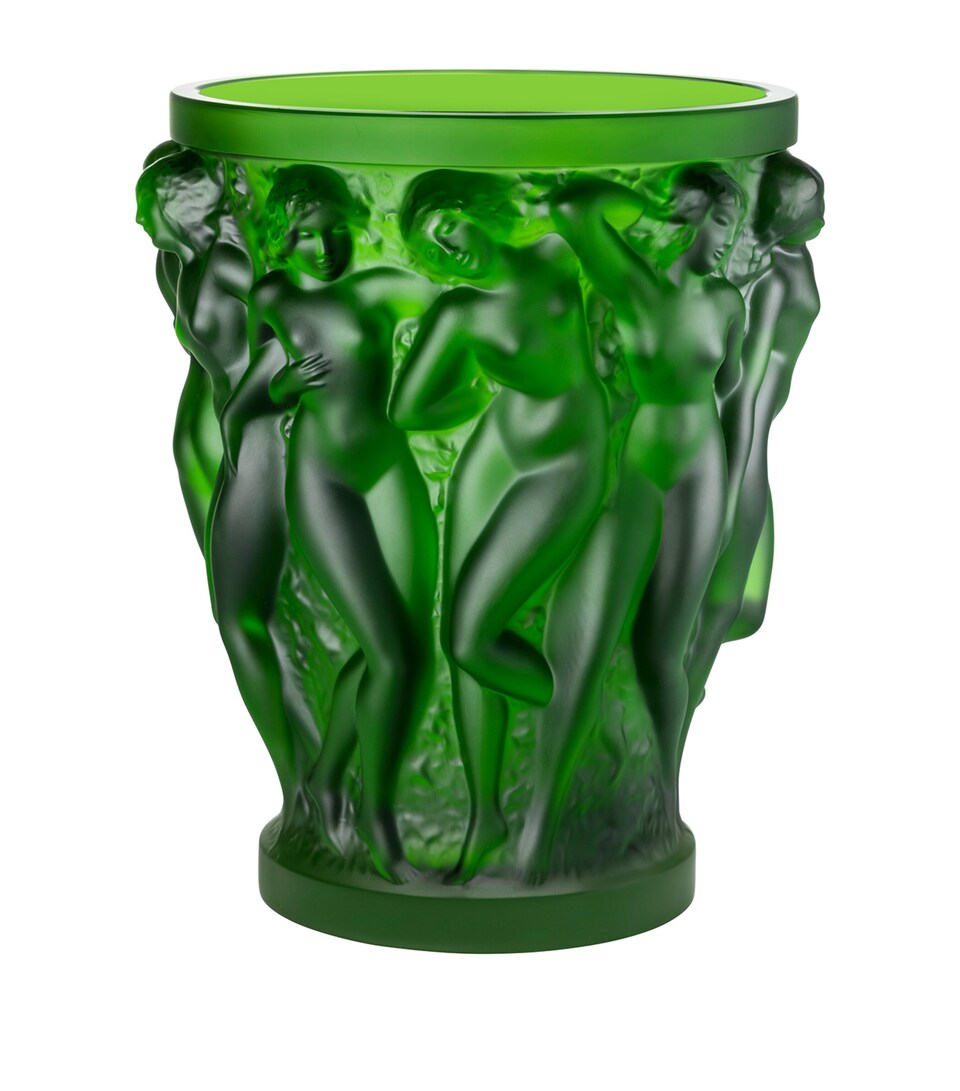 Lalique Bacchantes Vase (24cm) Green