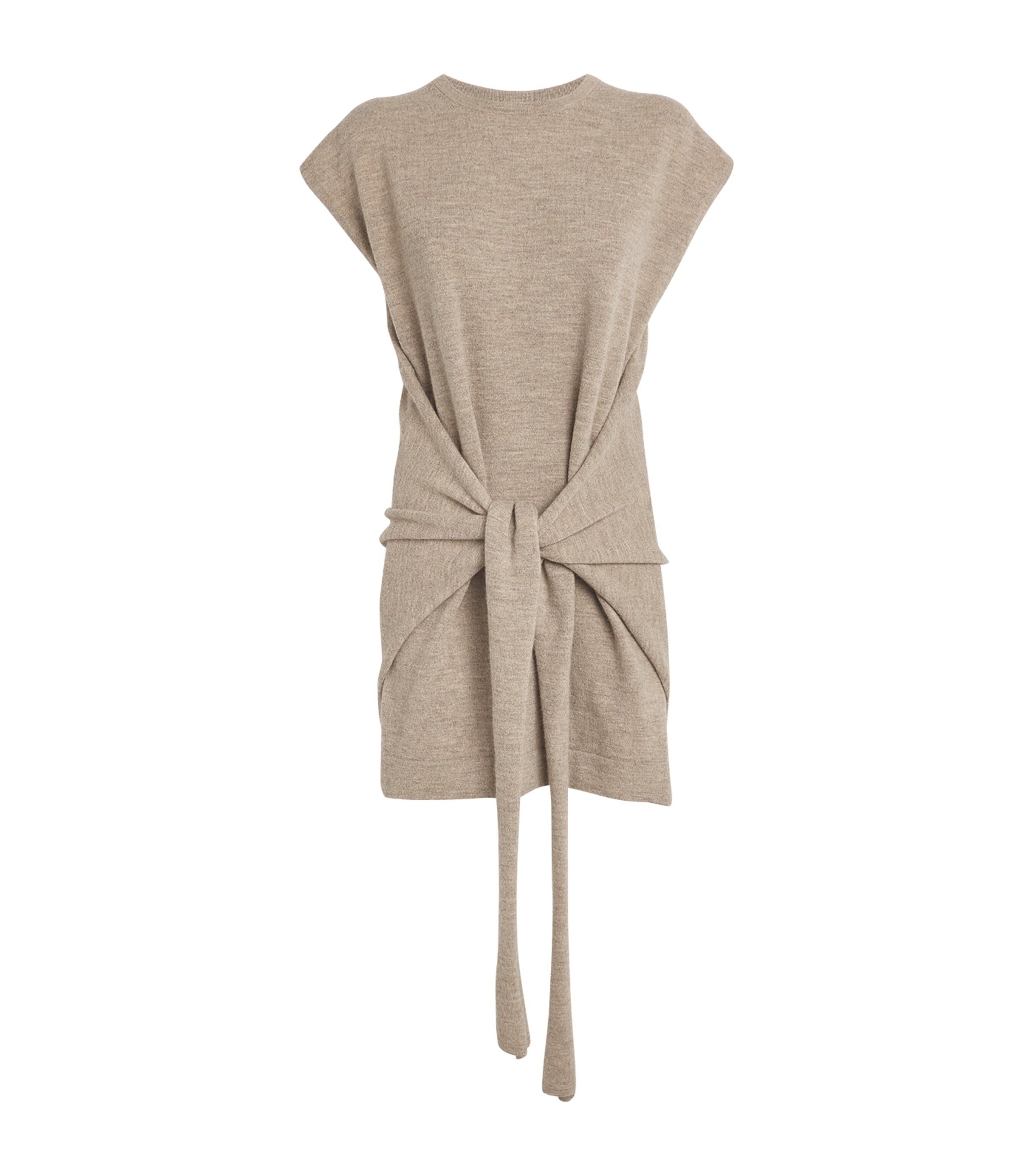 Lauren Manoogian Merino Wool-Alpaca-Blend Tie-Front Sweater Dust