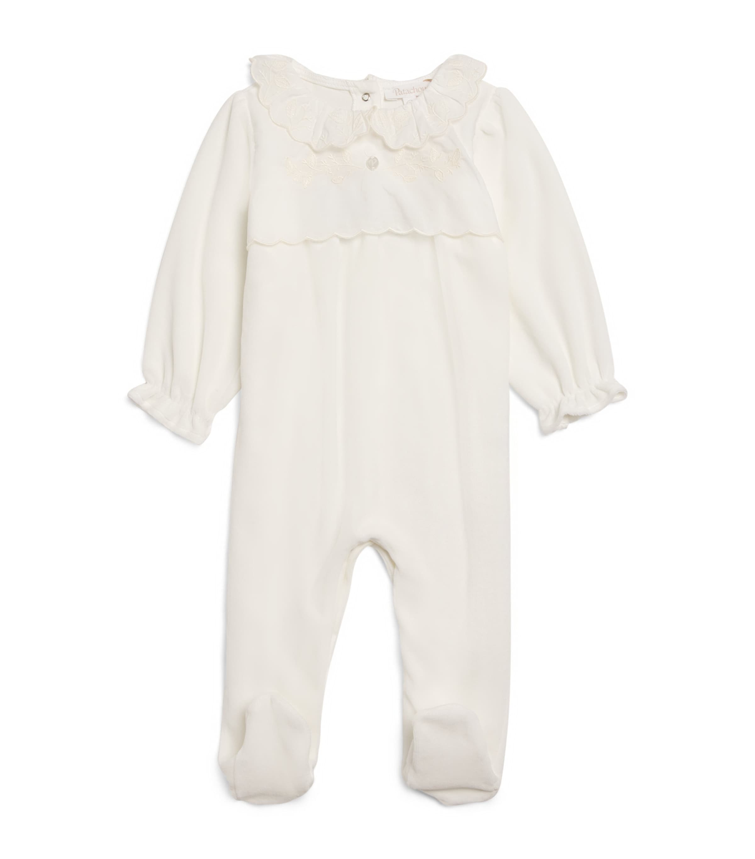 Emporio Armani Kids Embroidered All-In-One (0-24 Months) Fant Blu