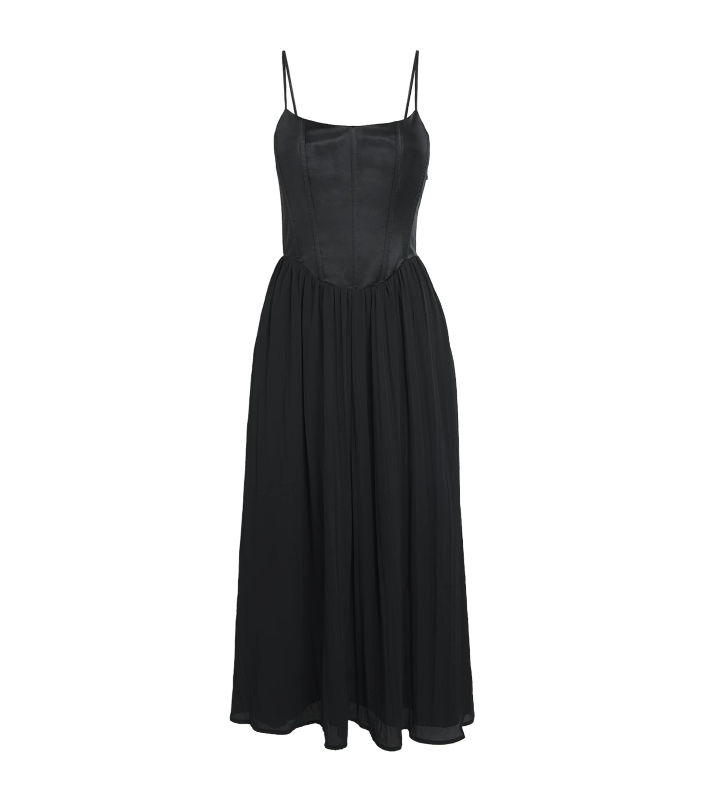 PAIGE Elke Midi Dress Black