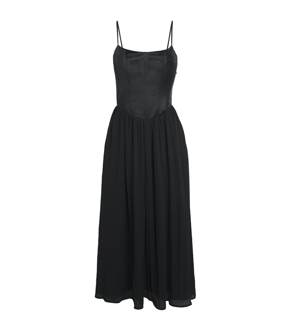 PAIGE Elke Midi Dress Black