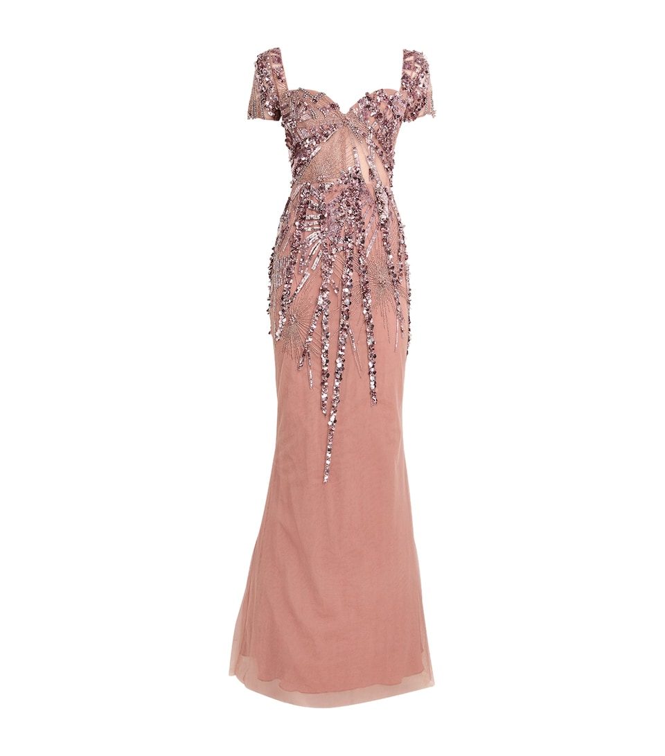 Polo Ralph Lauren Embellished Georgia Gown Shadow Navy