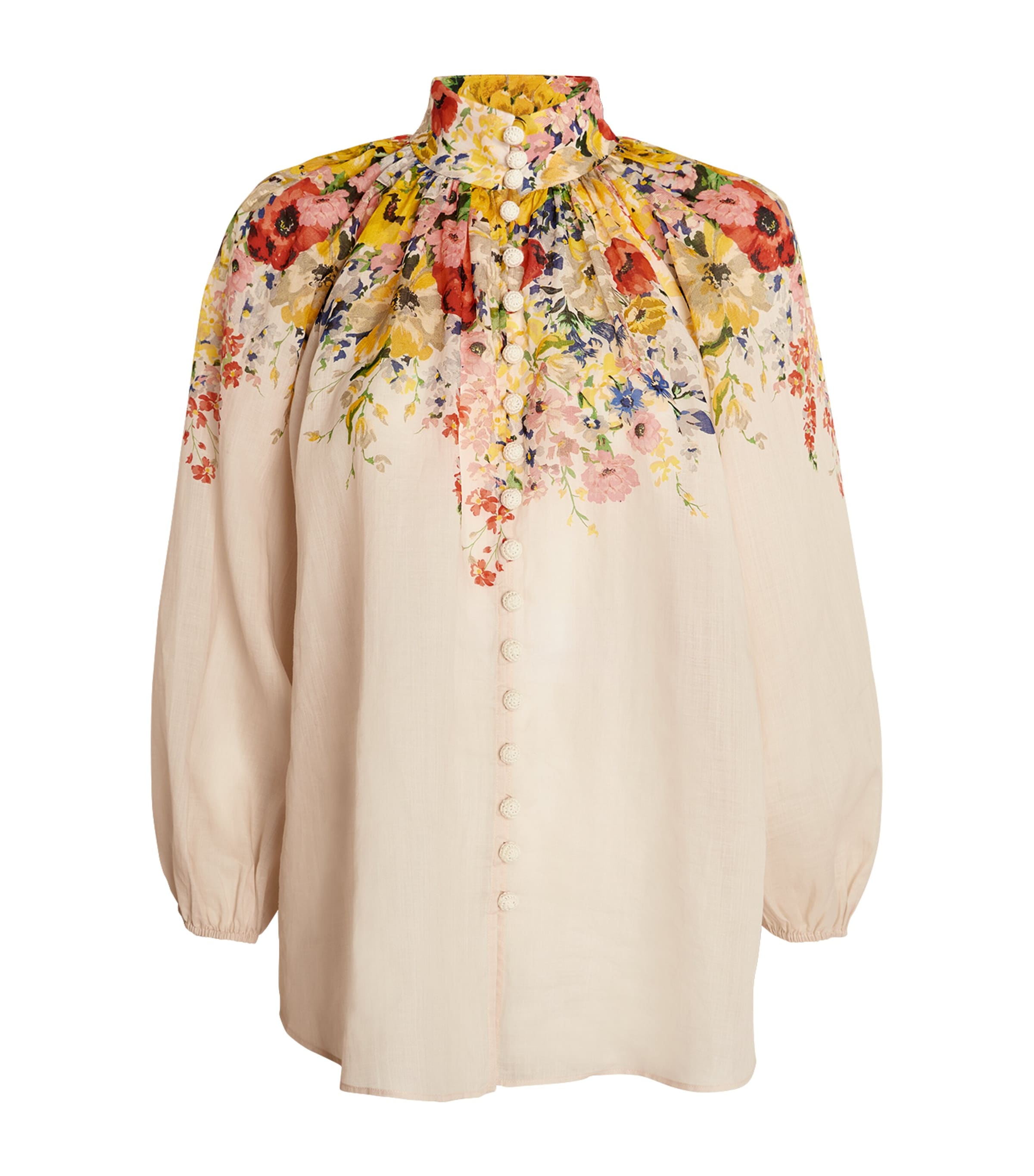 Polo Ralph Lauren Floral Alight Blouse Grn Awning Strp