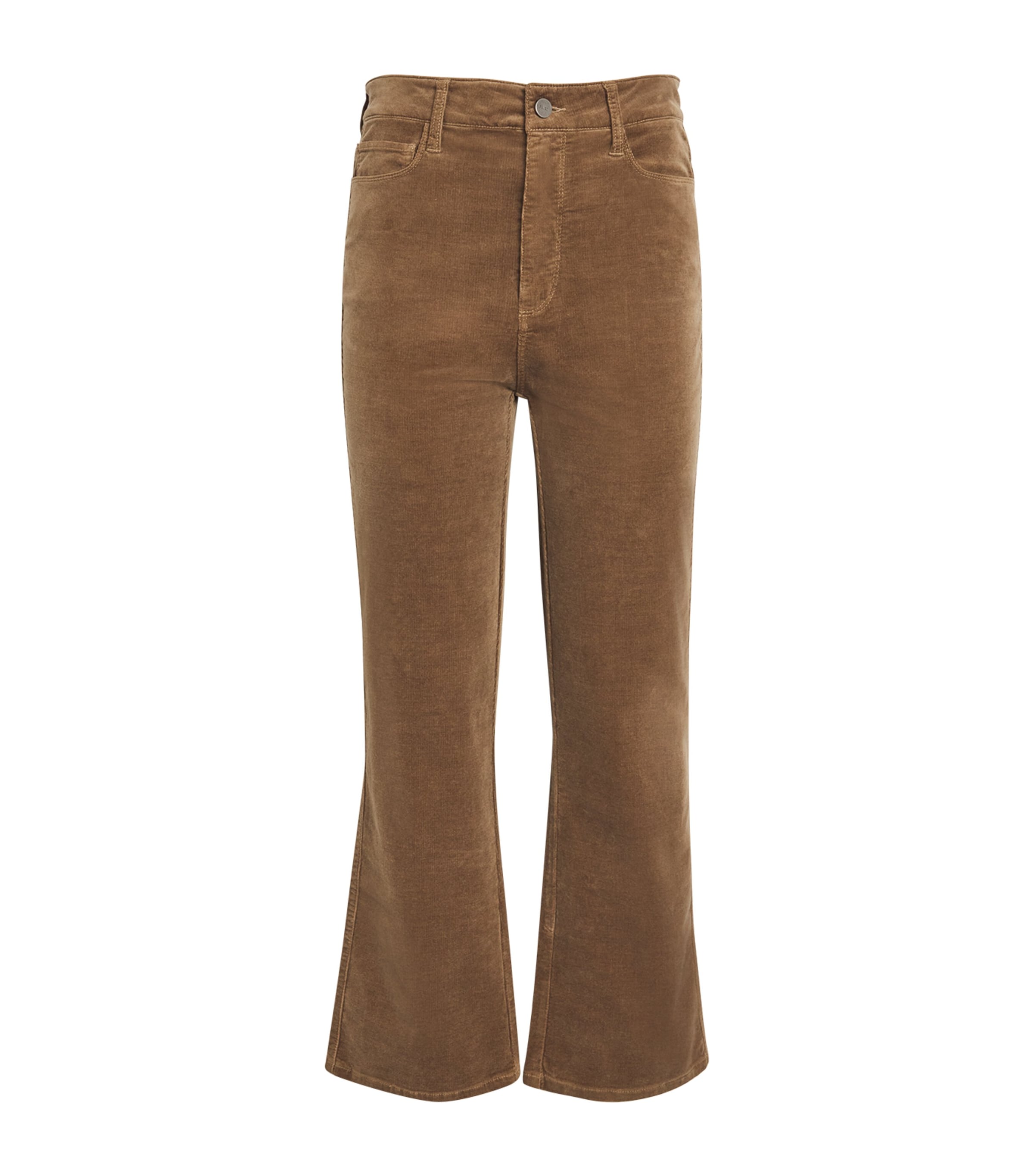 PAIGE Corduroy Courtney Flared Trousers Burnt Sugar