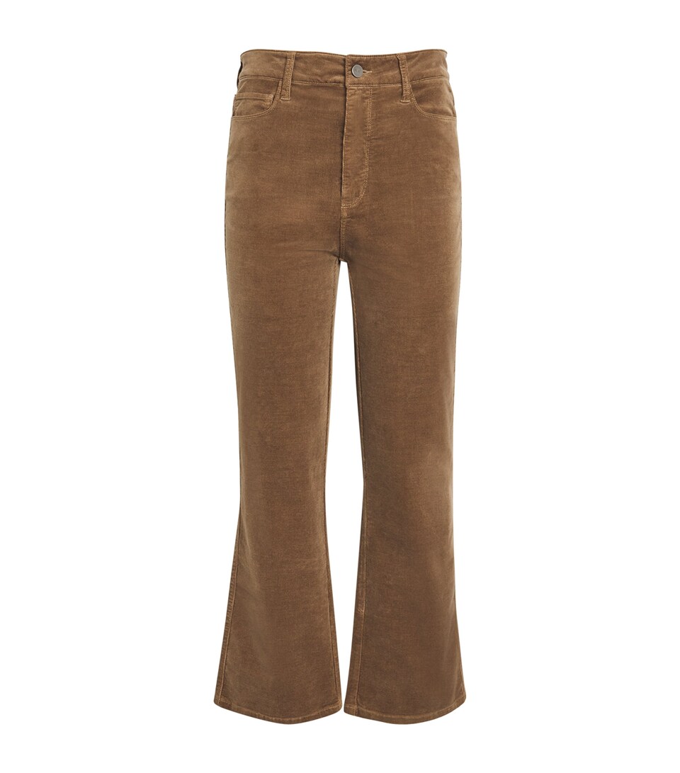PAIGE Corduroy Courtney Flared Trousers Burnt Sugar