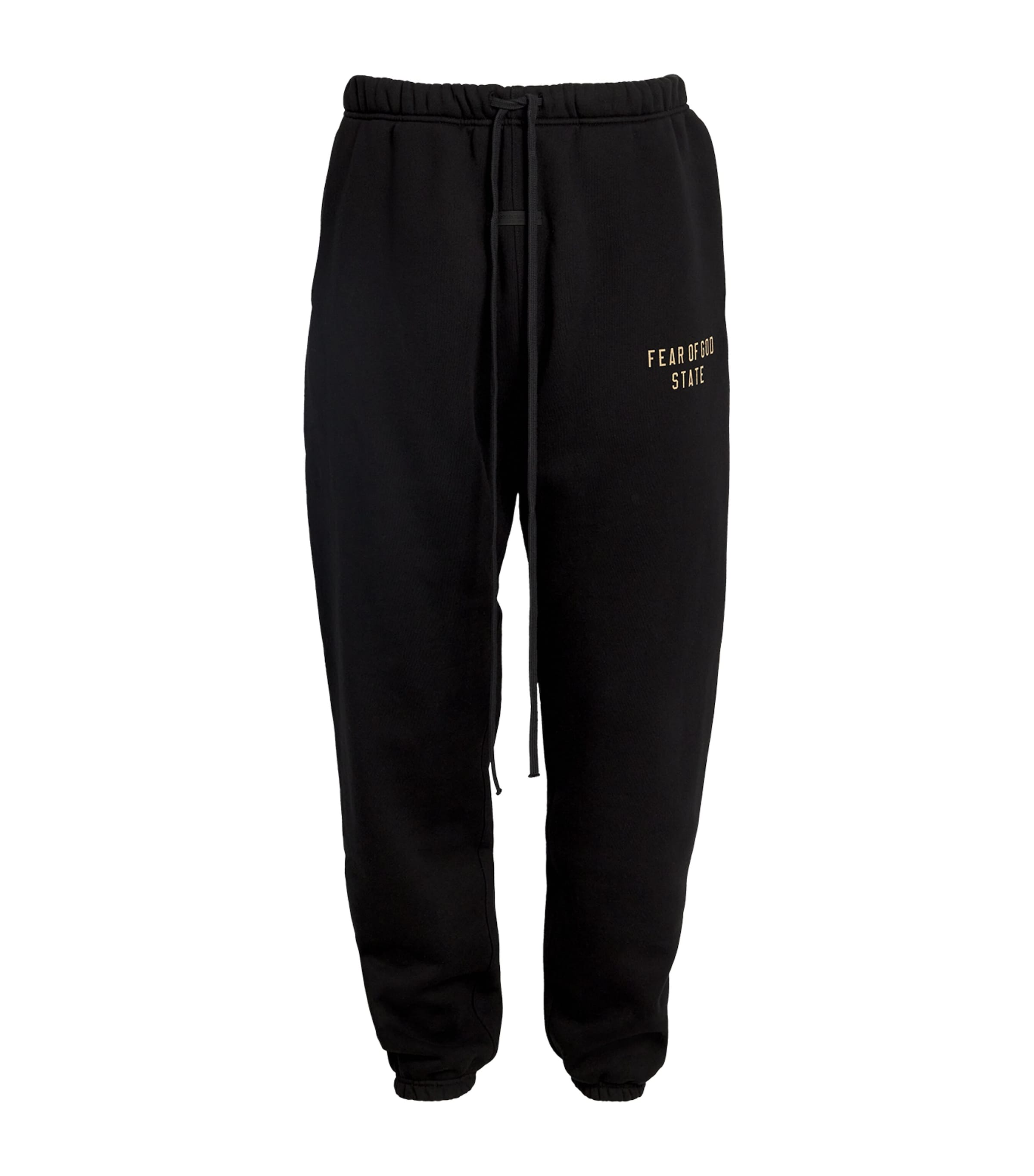 FEAR OF GOD ESSENTIALS Cotton-Blend Logo Sweatpants Black