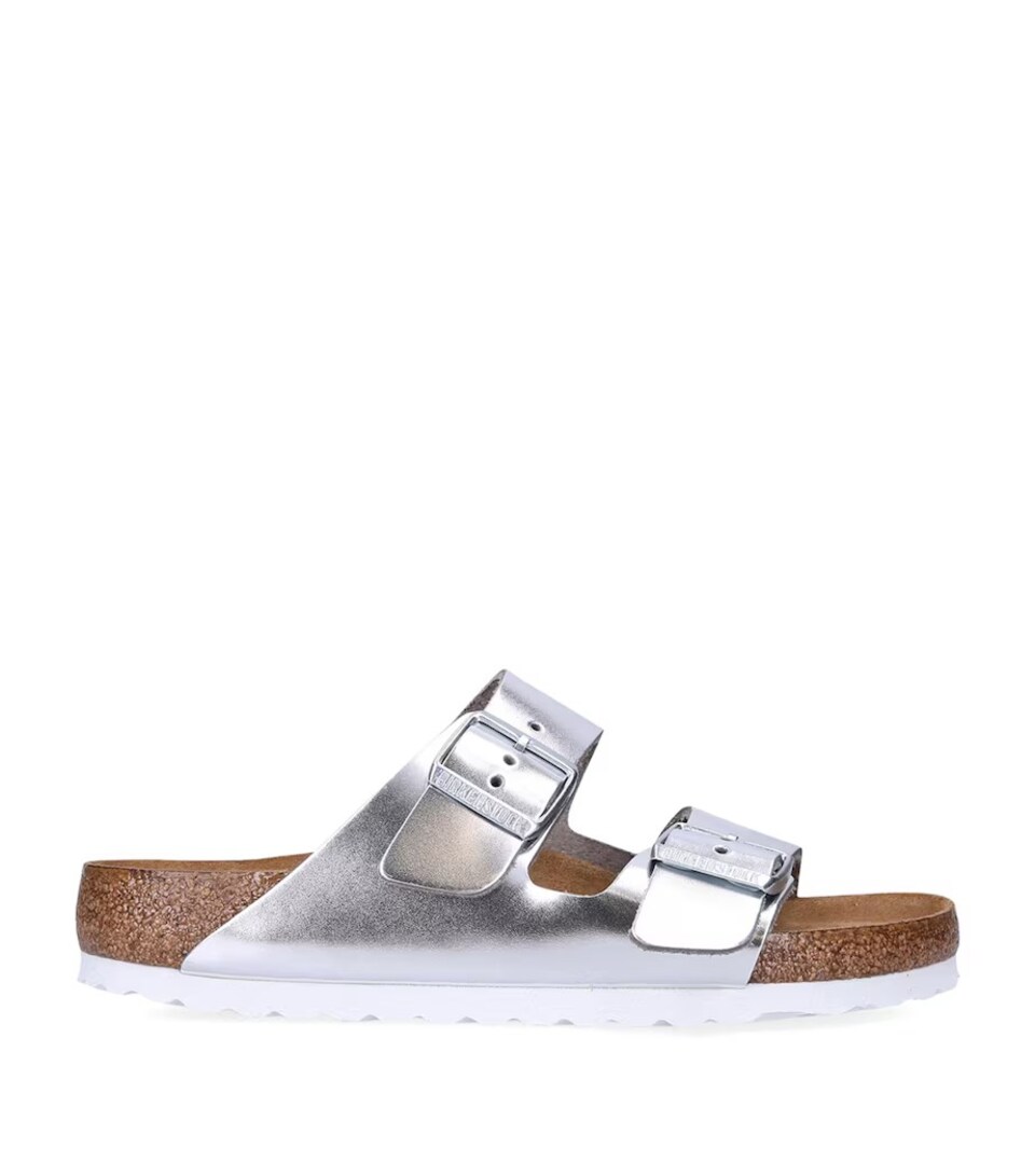 Birkenstock ARIZONA NATURAL LTHR Silver
