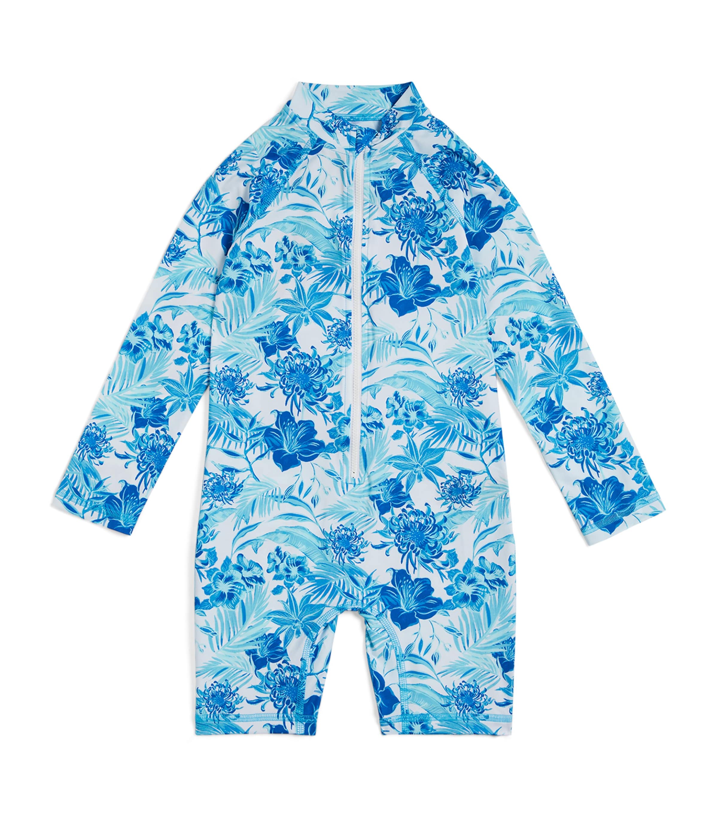 Vilebrequin Kids Printed Rash Guard Top (2-14 Years) Bleu Marine