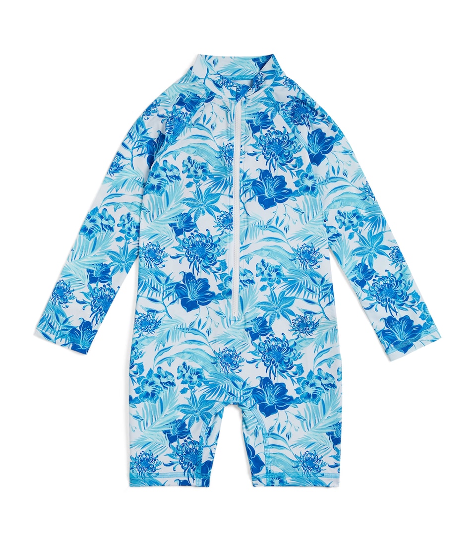 Vilebrequin Kids Printed Rash Guard Top (2-14 Years) Bleu Marine