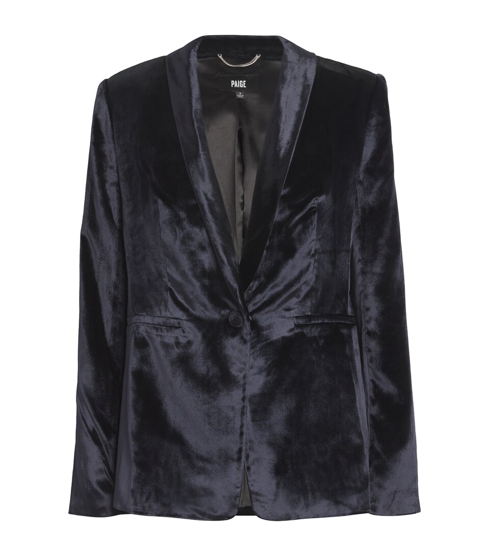 PAIGE Velvet Kriselle Blazer Midnight