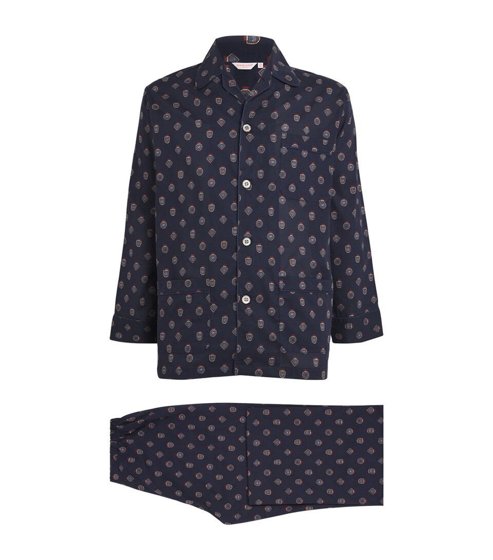 Derek Rose Ledbury Pyjama Set Navy