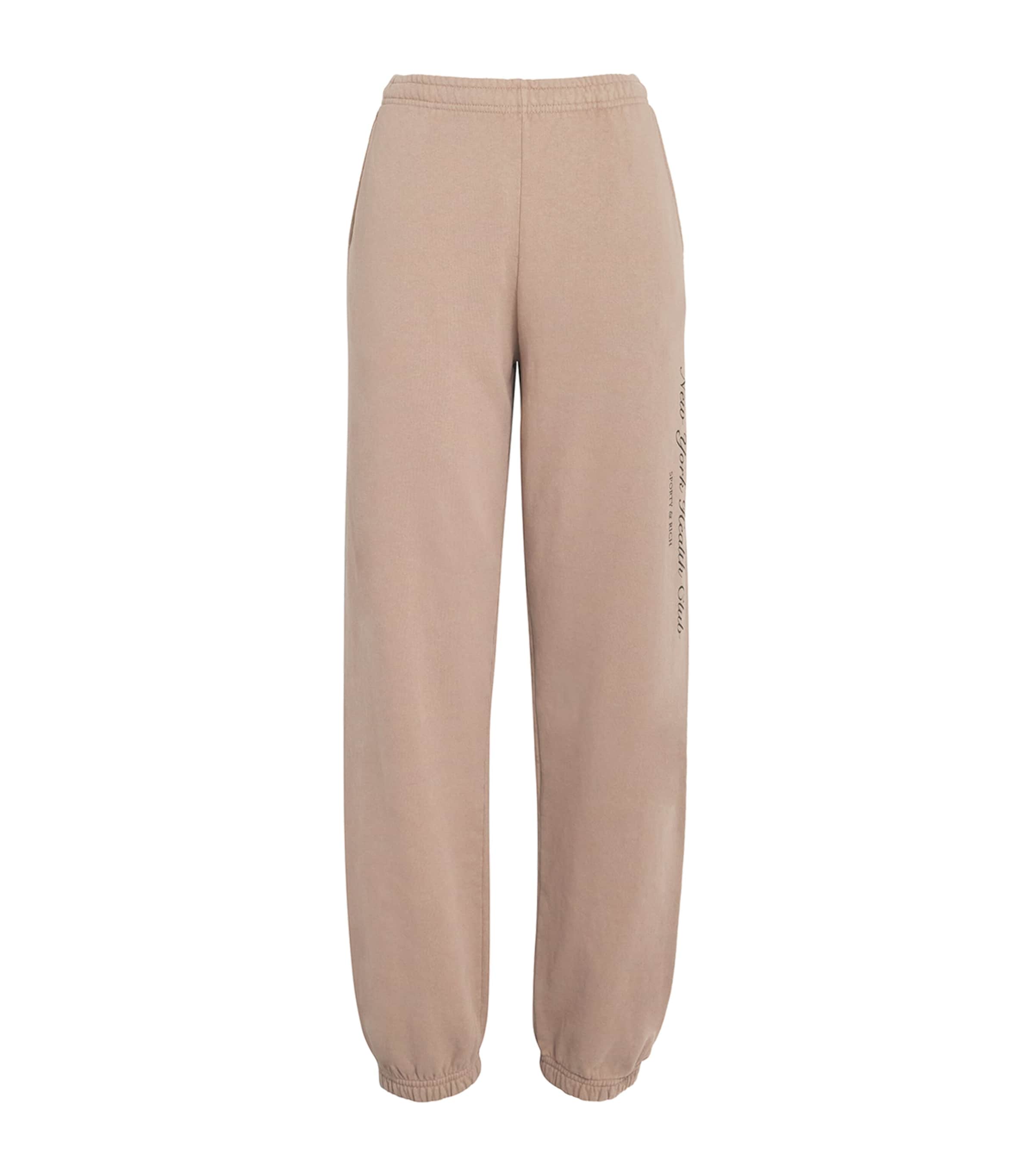 Sporty & Rich New York Health Club Sweatpants Mink Faded Black