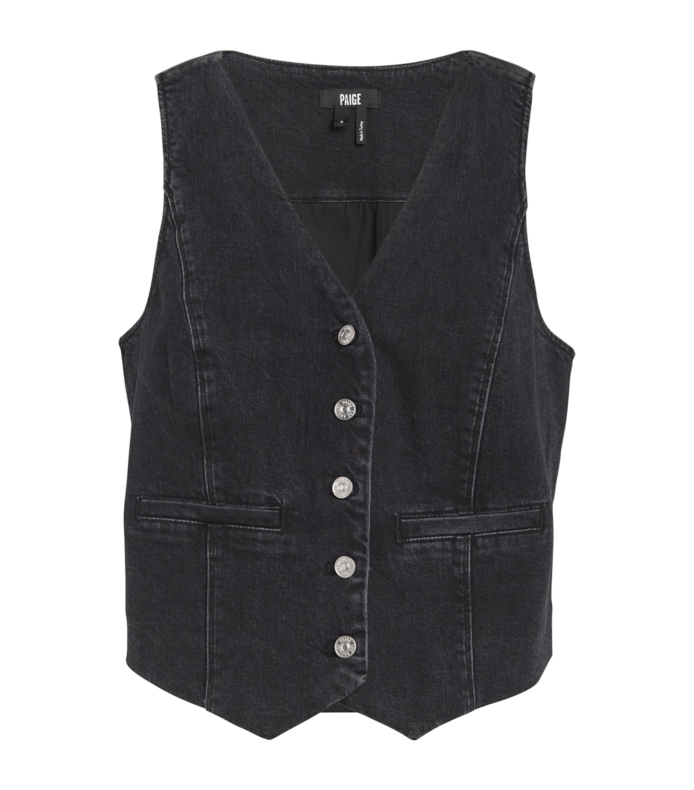 PAIGE Denim Antonella Waistcoat Black Shadow