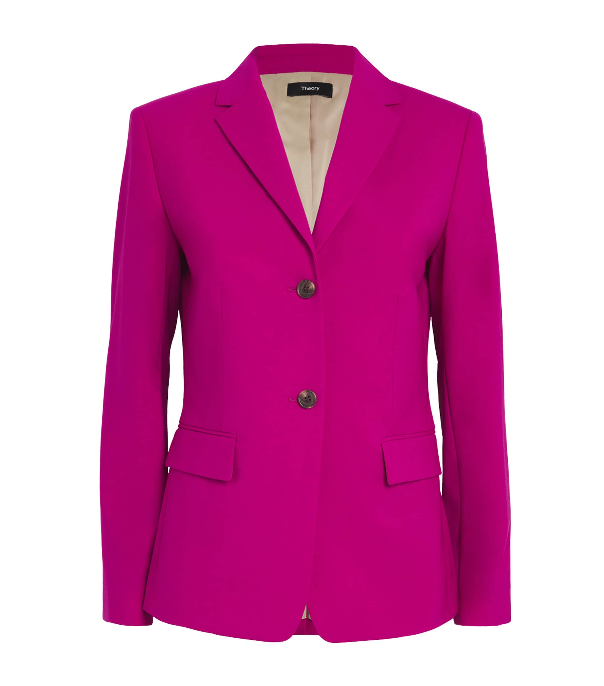 Theory Wool-Blend Blazer Wildflower Sjm