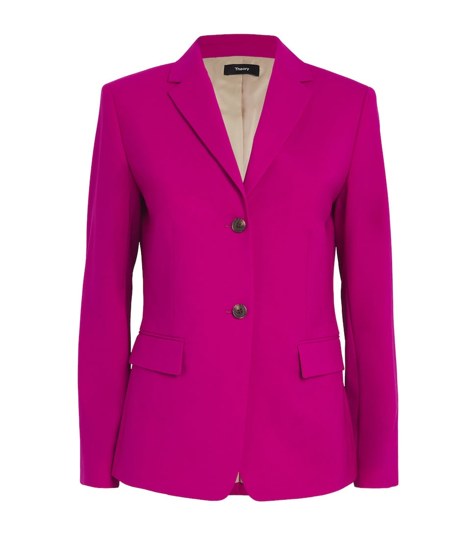 Theory Wool-Blend Blazer Wildflower Sjm